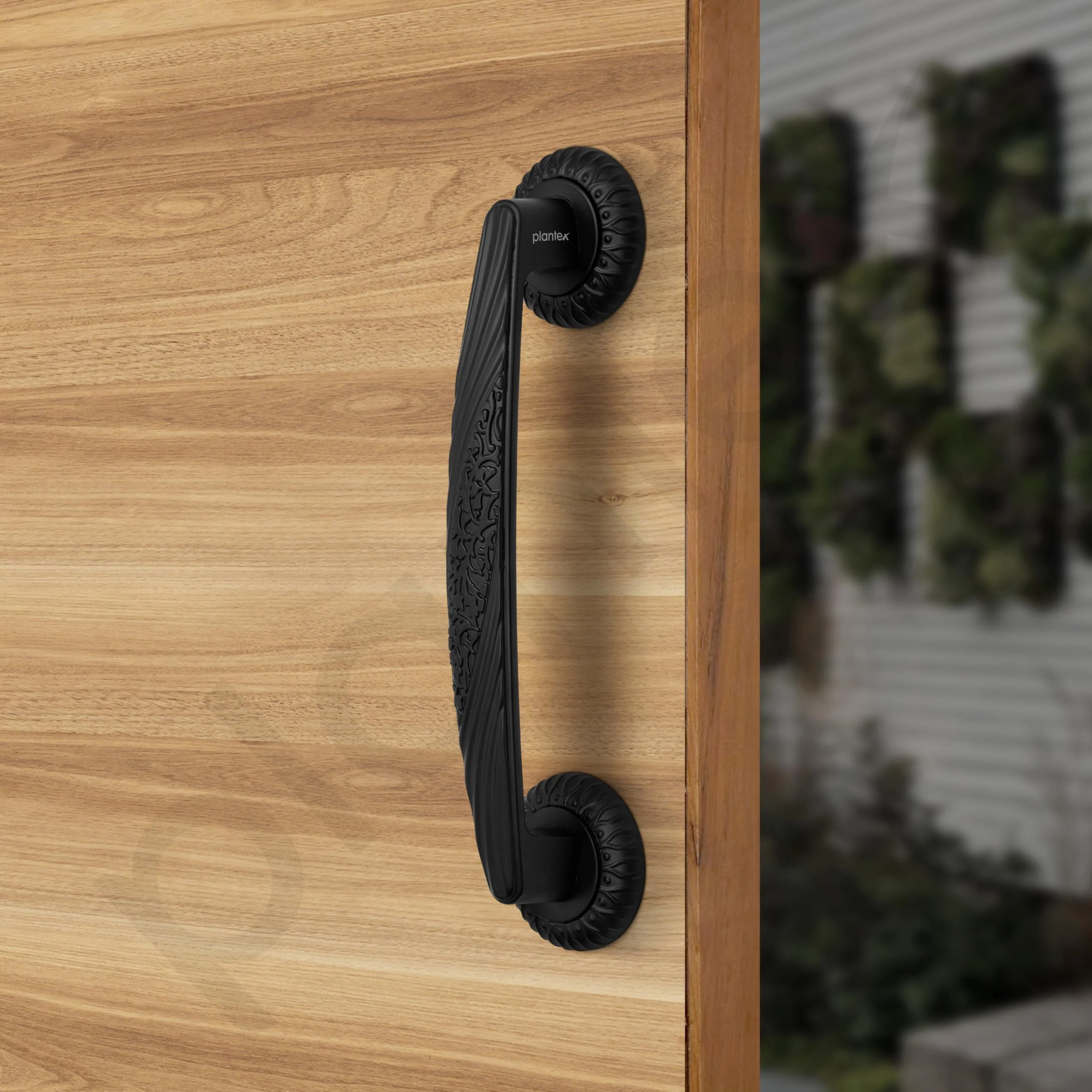 Plantex 10 Inch Main Door Handle for Wooden Doors - Pull-Push Handle Accessories (Pack of 1, Black) - Image 5