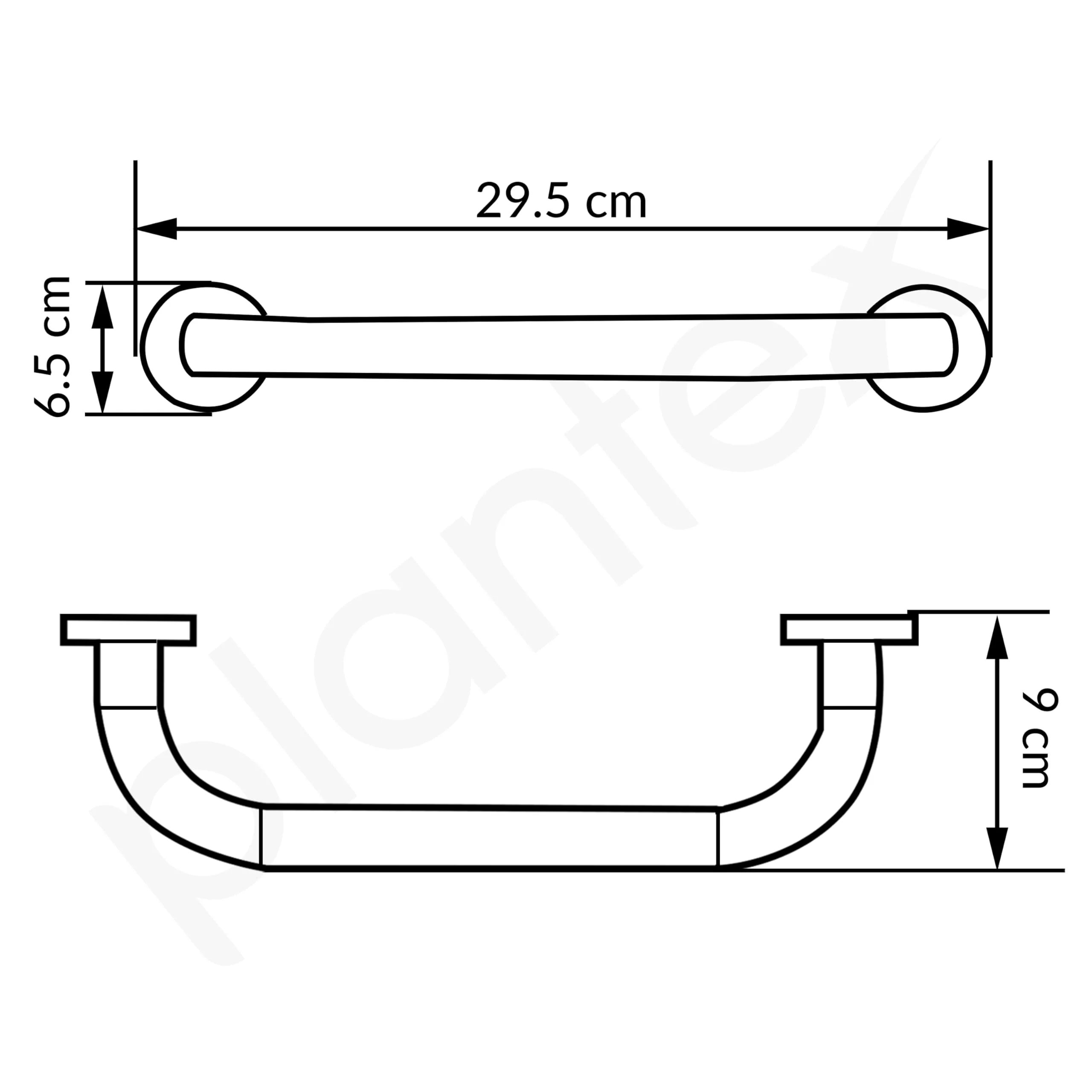 Plantex 11 Inch Toilet Support for Elderly People/Wall-Mounted Safety Handle - Stainless Steel (Chrome) - Image 4