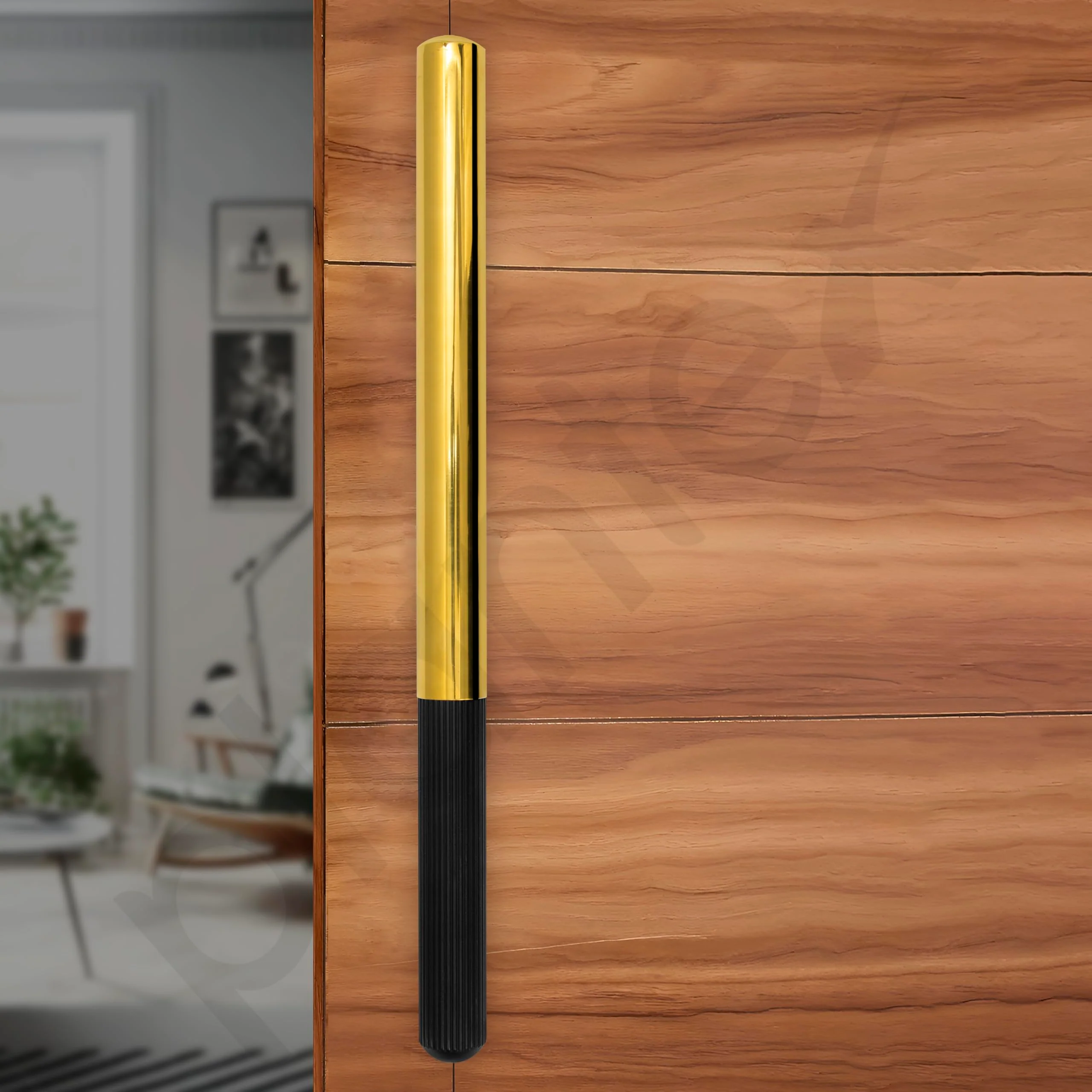 Plantex 14 Inch Main Door Handle, Stainless Steel & Aluminium, Pull-Push, Black & Gold - Image 7