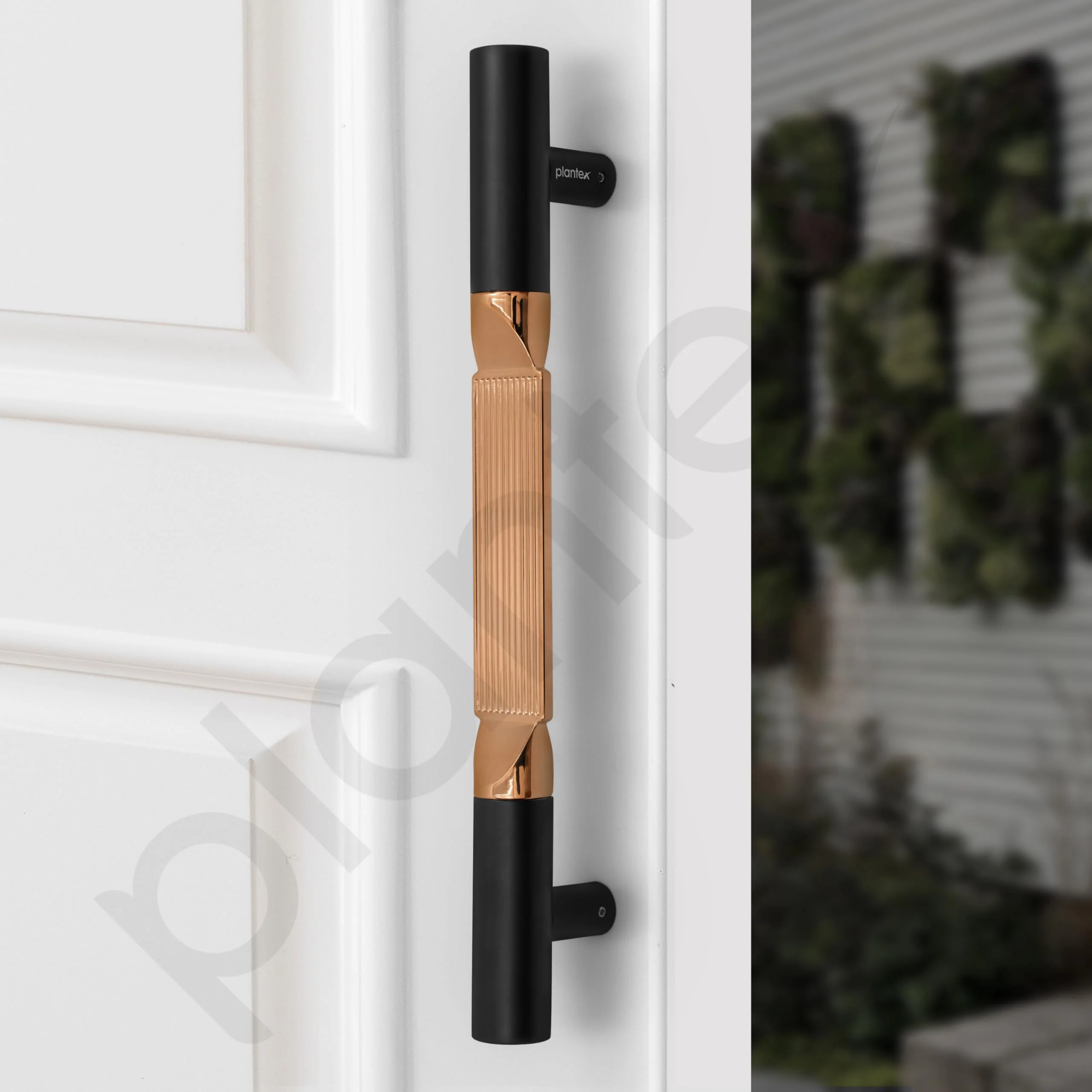 Plantex 15 Inch Main Door Handle for Wooden Doors - Pull-Push Handle Accessories (Pack of 1, Rose Gold, Black) - 3 Years Warranty - Image 5