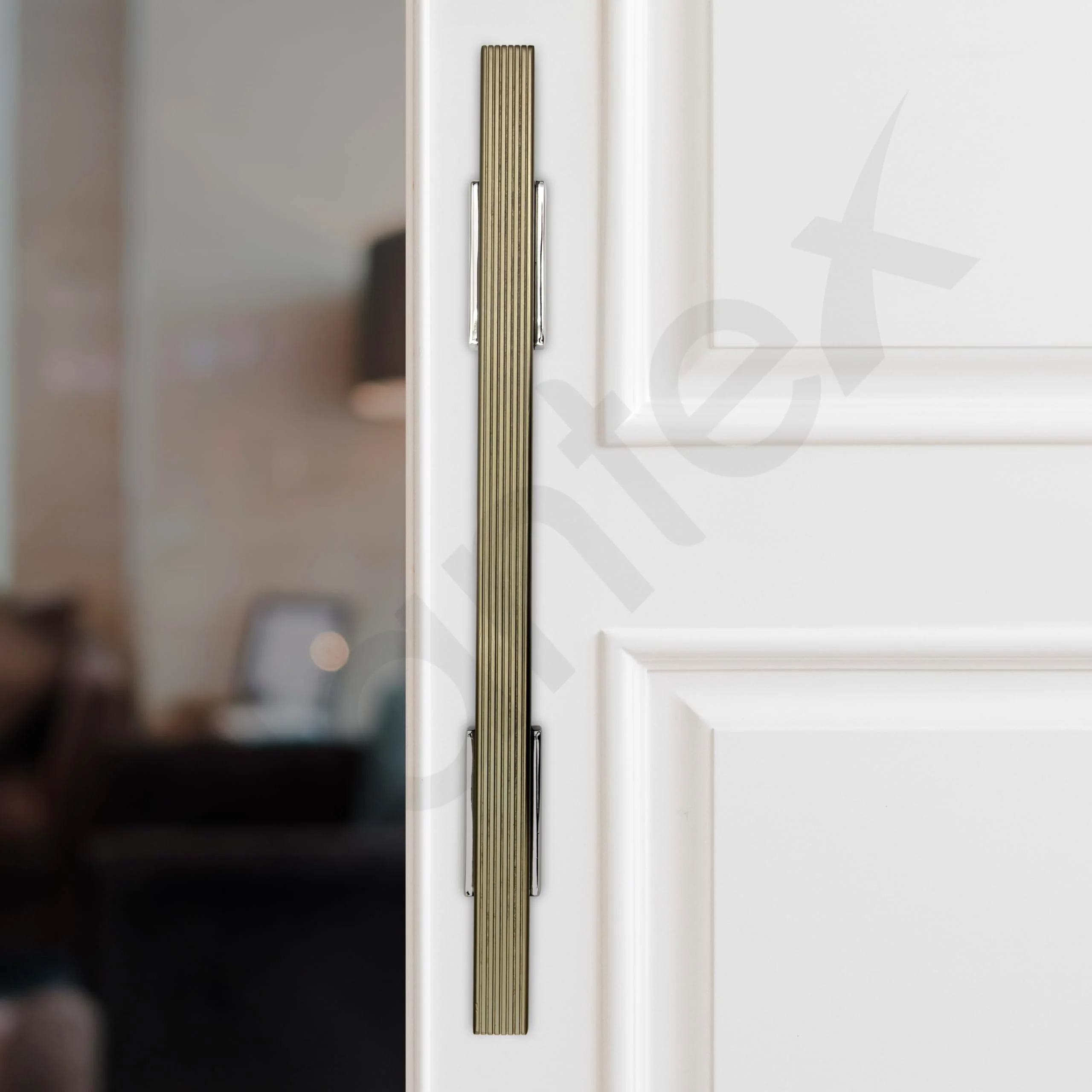 Plantex 17 Inch Main Door Handle for Wooden Doors - Pull-Push Handle Accessories (Pack of 1, Satin White, Chrome) - Image 7
