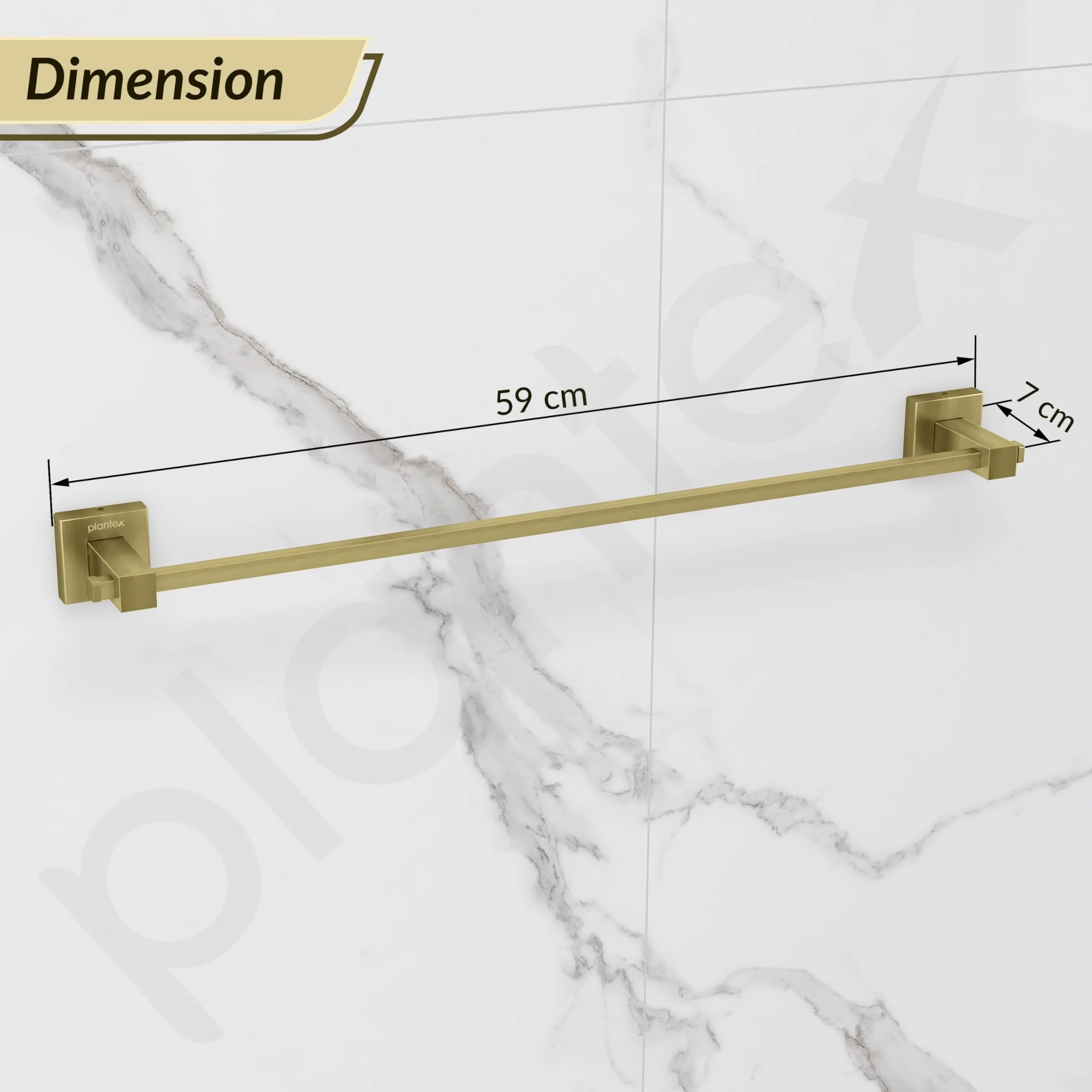Plantex 24 Inch Single Towel Rod for Bathroom/Stainless Steel Towel Hanger/Towel Bar Holder/Towel Stand/Bathroom Accessories - Pack of 1, Aqua (Brass Antique) - Image 7