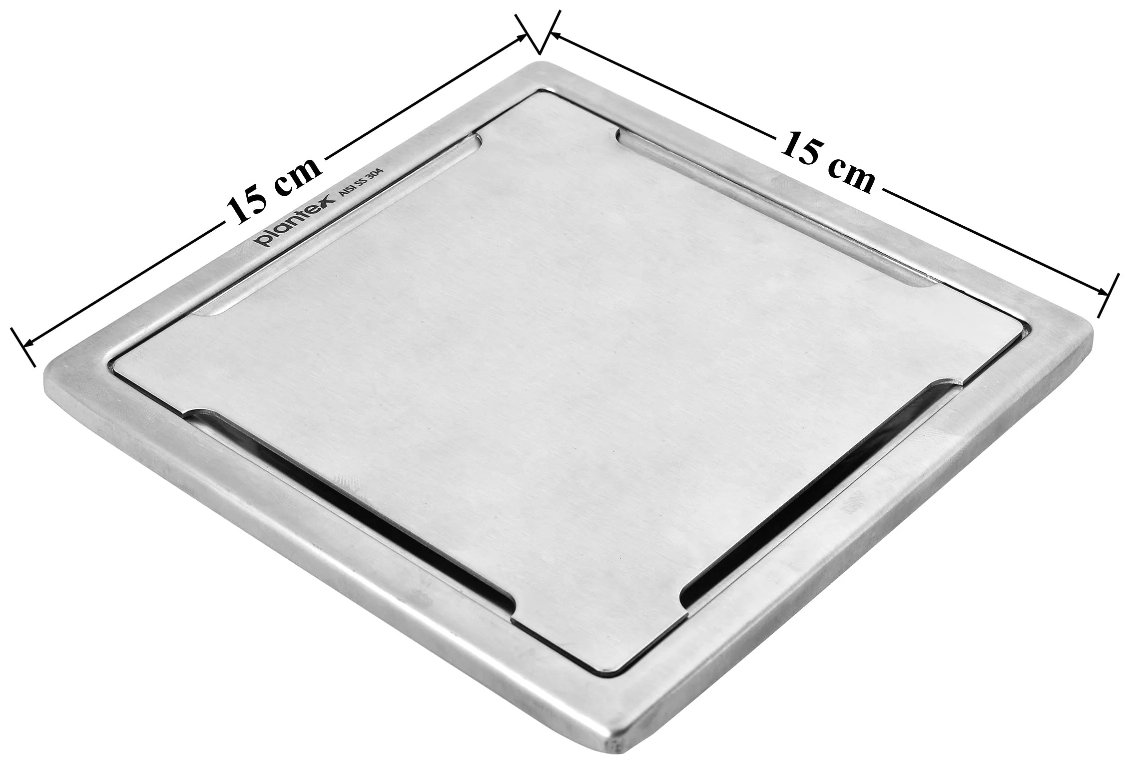 Plantex 304 Grade Stainless Steel Bathroom 6x6 Inches Square Floor Drain/Bathroom Jali for Drain/Bathroom Accessories (Matt Finish) - Image 3