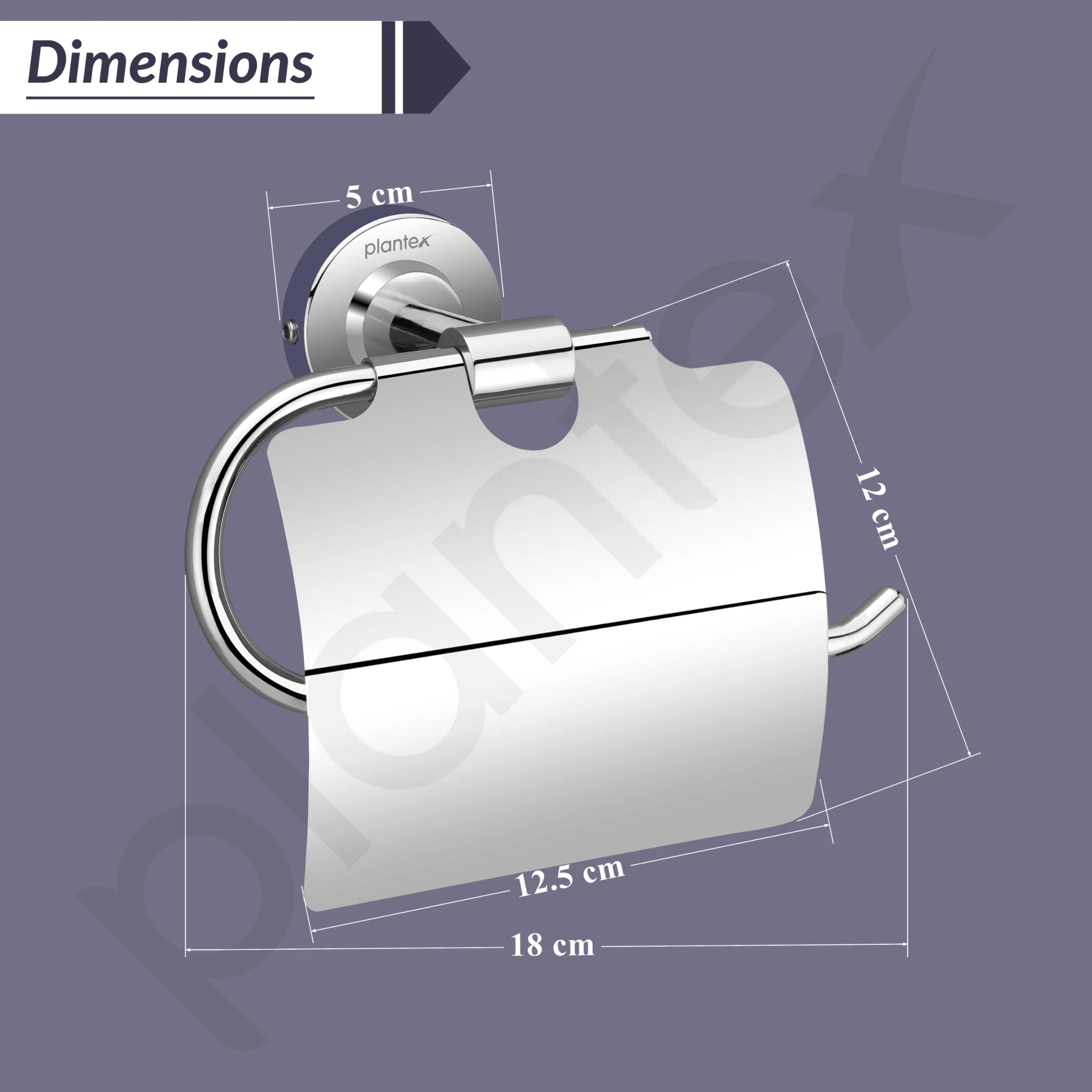 Plantex 304 Grade Stainless Steel Chrome Finish Toilet Paper Roll Holder for Bathroom/Tissue Holder for washroom/Bathroom Accessories - Daizy - Image 4