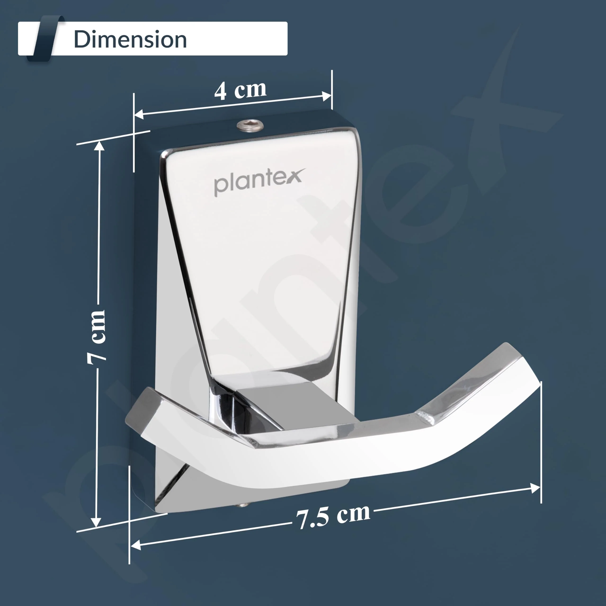 Plantex 304 Grade Stainless Steel Crystal Robe Hook/Cloth Hanger Hook/Door Hanger/Hook/Bathroom Accessories - Crystal (Chrome) - Image 4