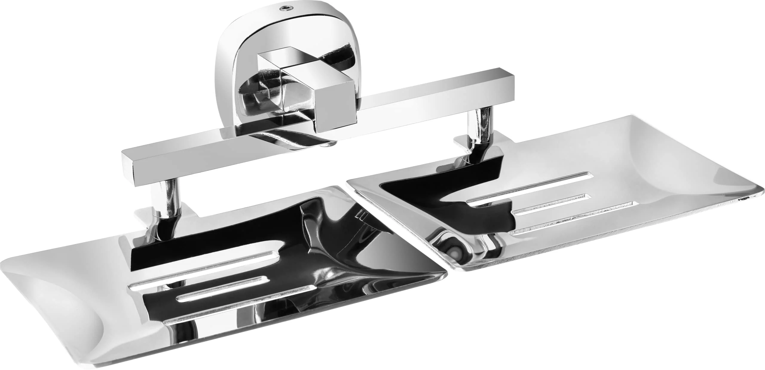 Plantex 304 Grade Stainless Steel Double Soap Dish/Soap Case/Soap Holder/Soap Stand for Bathroom Accessories - Maxx (Chrome) - Image 5