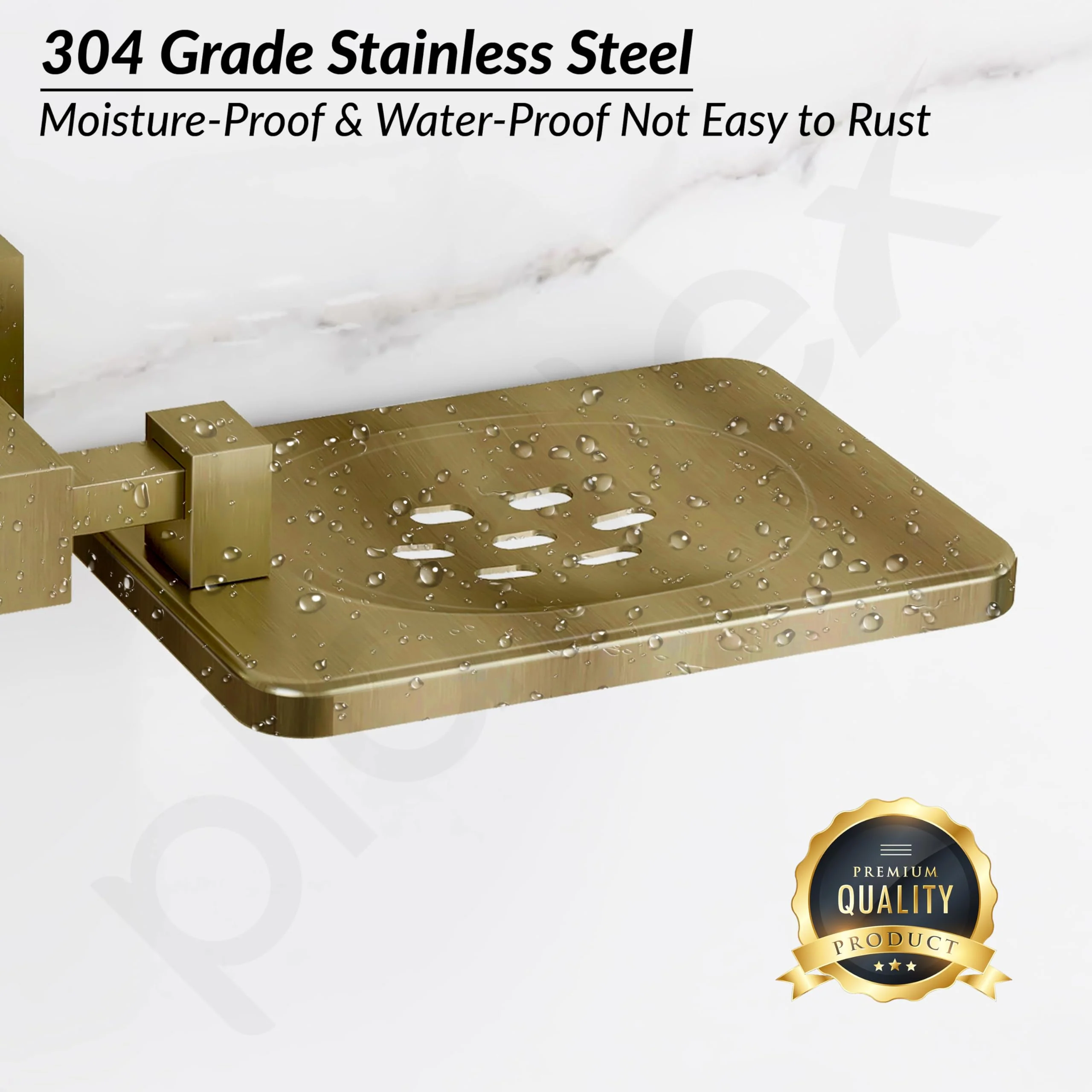 Plantex 304 Grade Stainless Steel Double Soap Holder for Bathroom/Soap Dish/Soap Stand/Bathroom Accessories - Splash (Antique) - Image 4