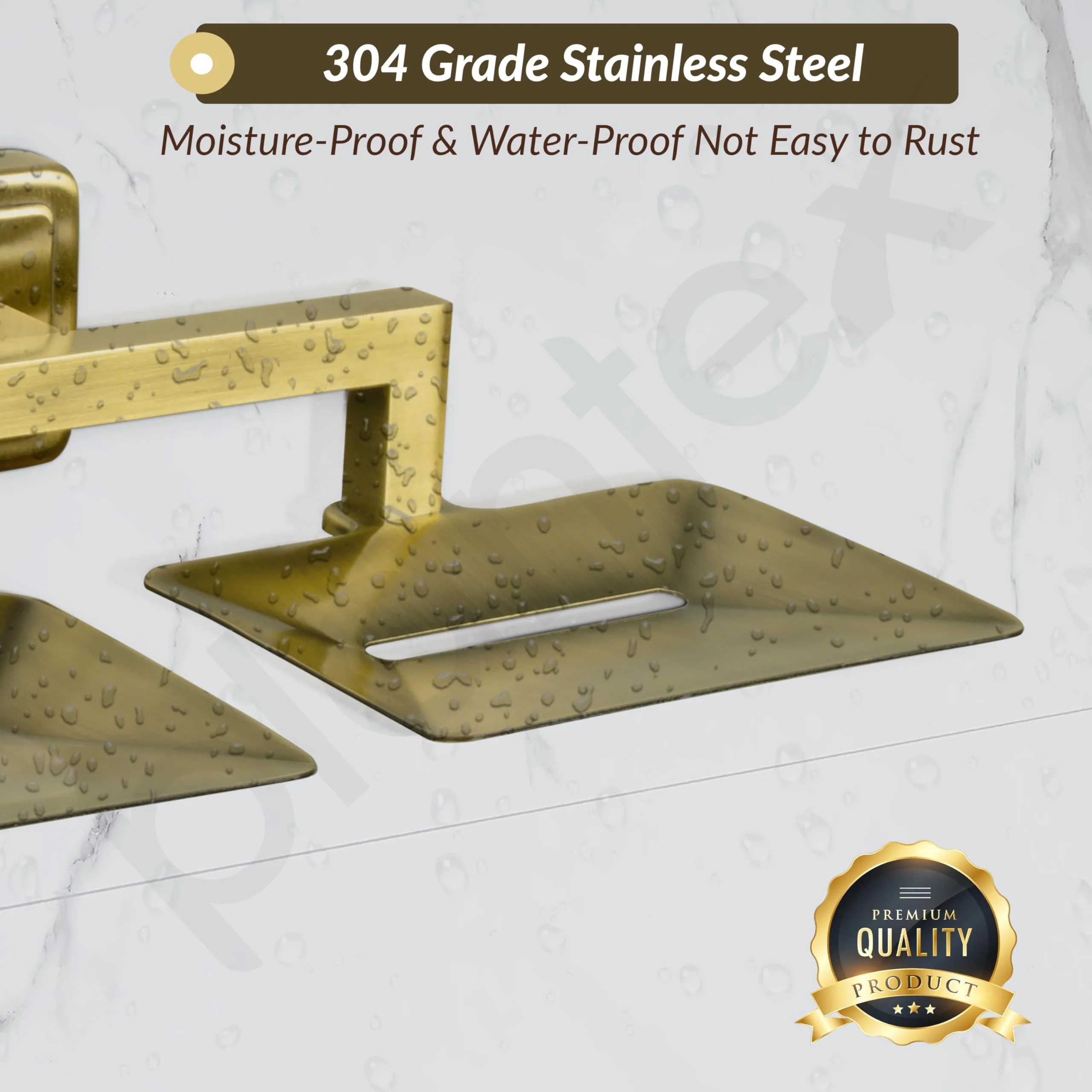 Plantex 304 Grade Stainless Steel Dual Soap Holder for Bathroom/Soap Dish/Soap Stand/Bathroom Accesories - Decan (Brass Antique) - Image 7