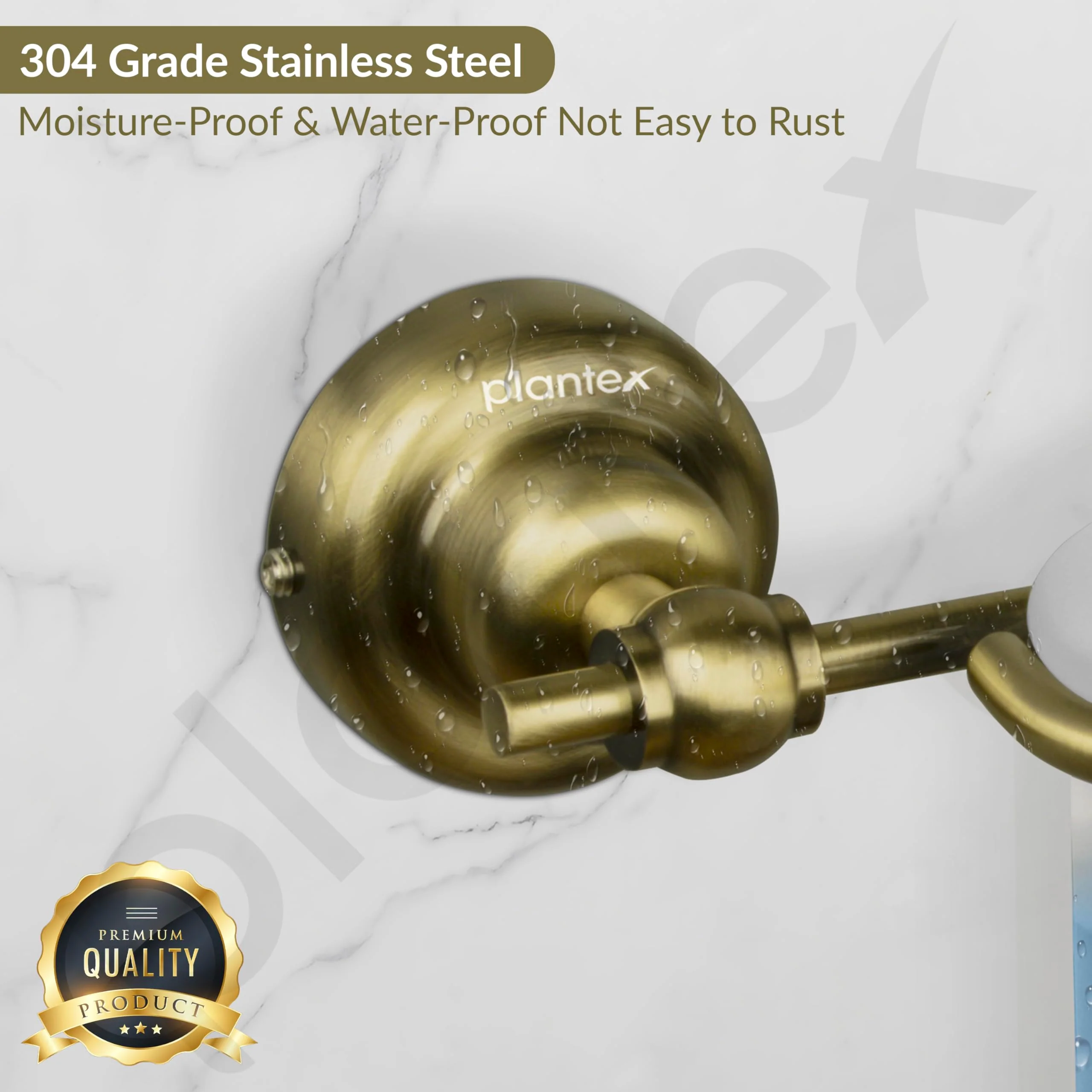 Plantex 304 Grade Stainless Steel Liquid Soap Dispenser/Shampoo Dispenser/Hand Wash Dispenser/Bathroom Accessories - Skyllo (Antique) - Image 6
