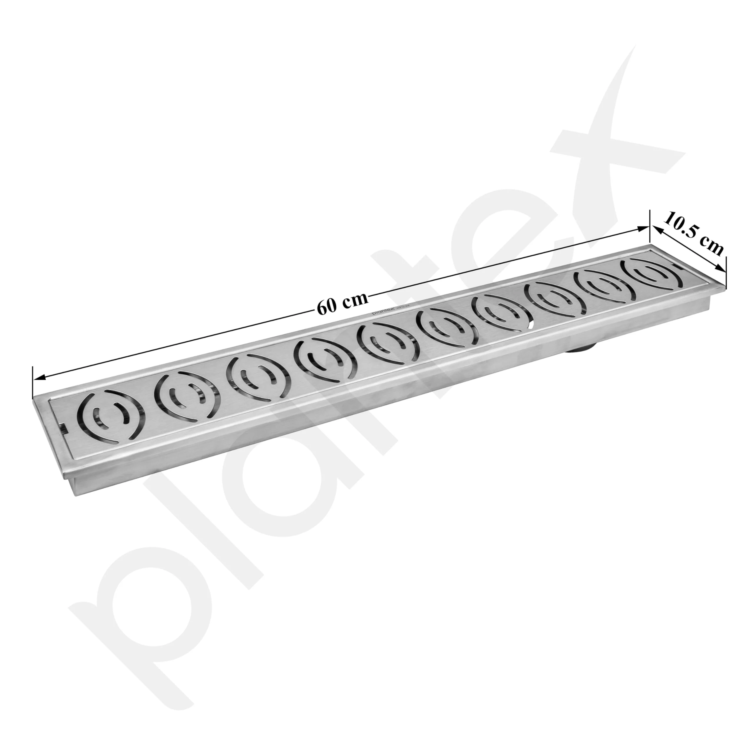 Plantex 304 Grade Stainless Steel Long Shower Drain/Floor Drainer/Jali Removable Grate/Lid for Bathroom and Kitchen (10 x 60 cm - Matt) - Image 2