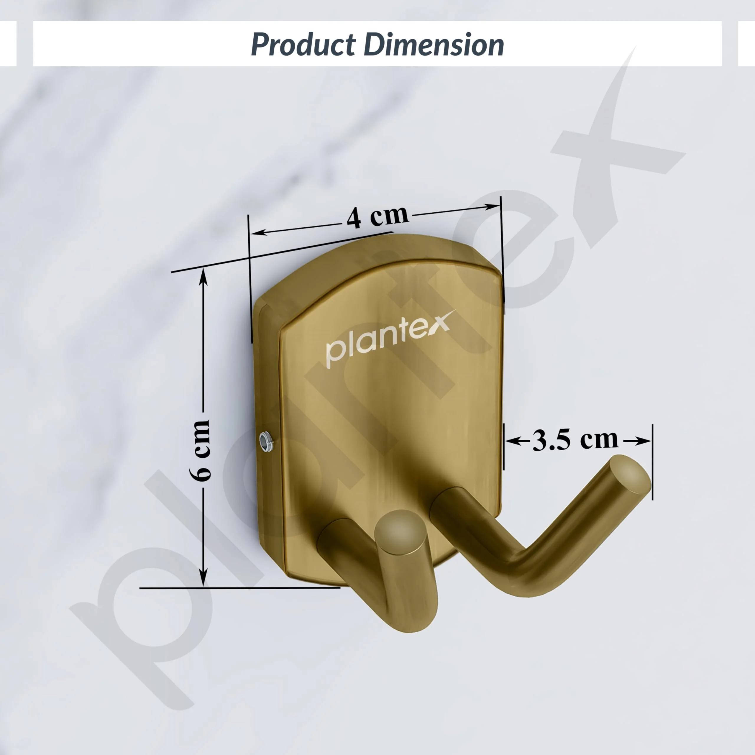 Plantex 304 Grade Stainless Steel Robe Hook/Cloth-Towel Hanger/Door Hanger-Hook/Bathroom Accessories - Pack of 1 (Parv-Brass Antique) - Image 4