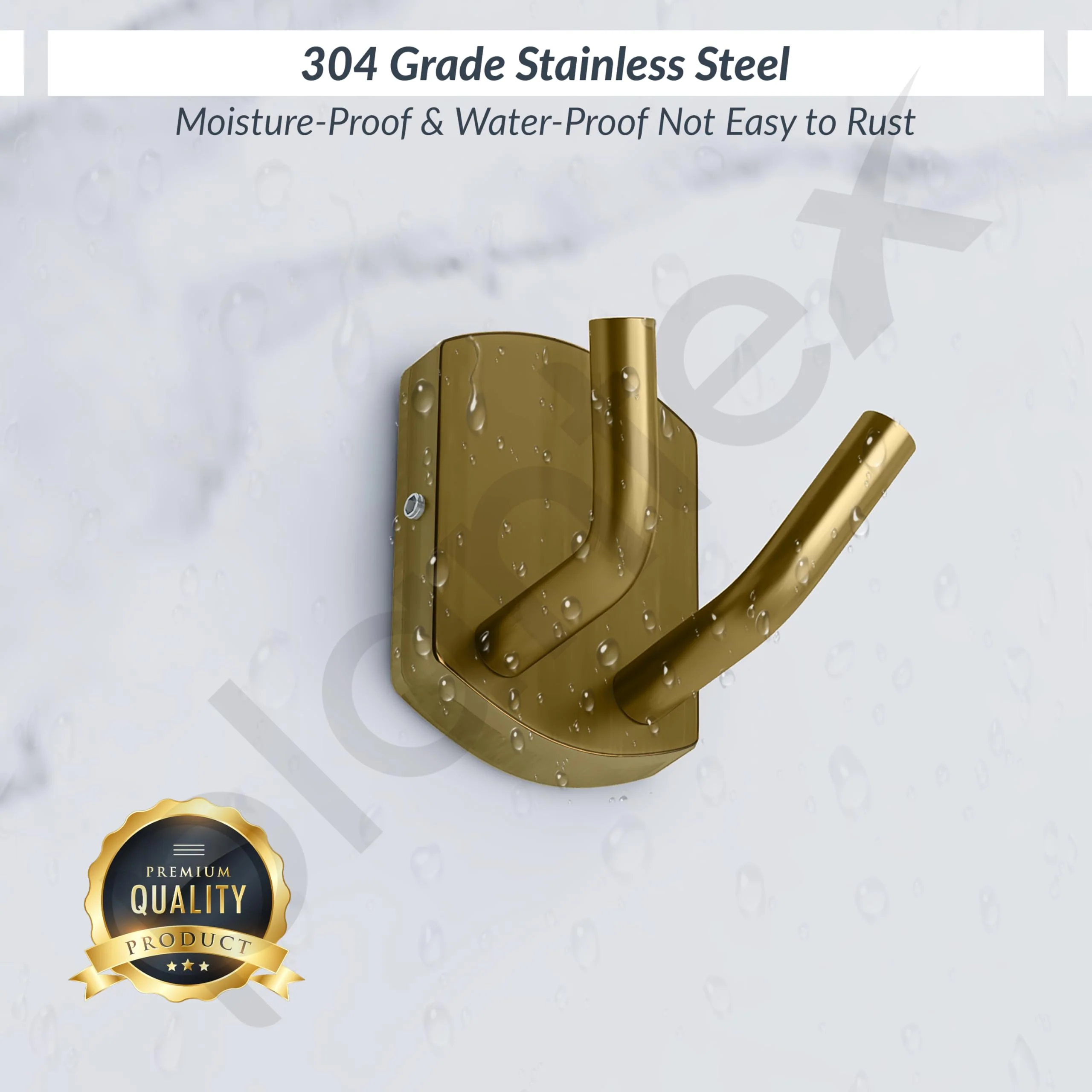 Plantex 304 Grade Stainless Steel Robe Hook/Cloth-Towel Hanger/Door Hanger-Hook/Bathroom Accessories - Pack of 1 (Parv-Brass Antique) - Image 6