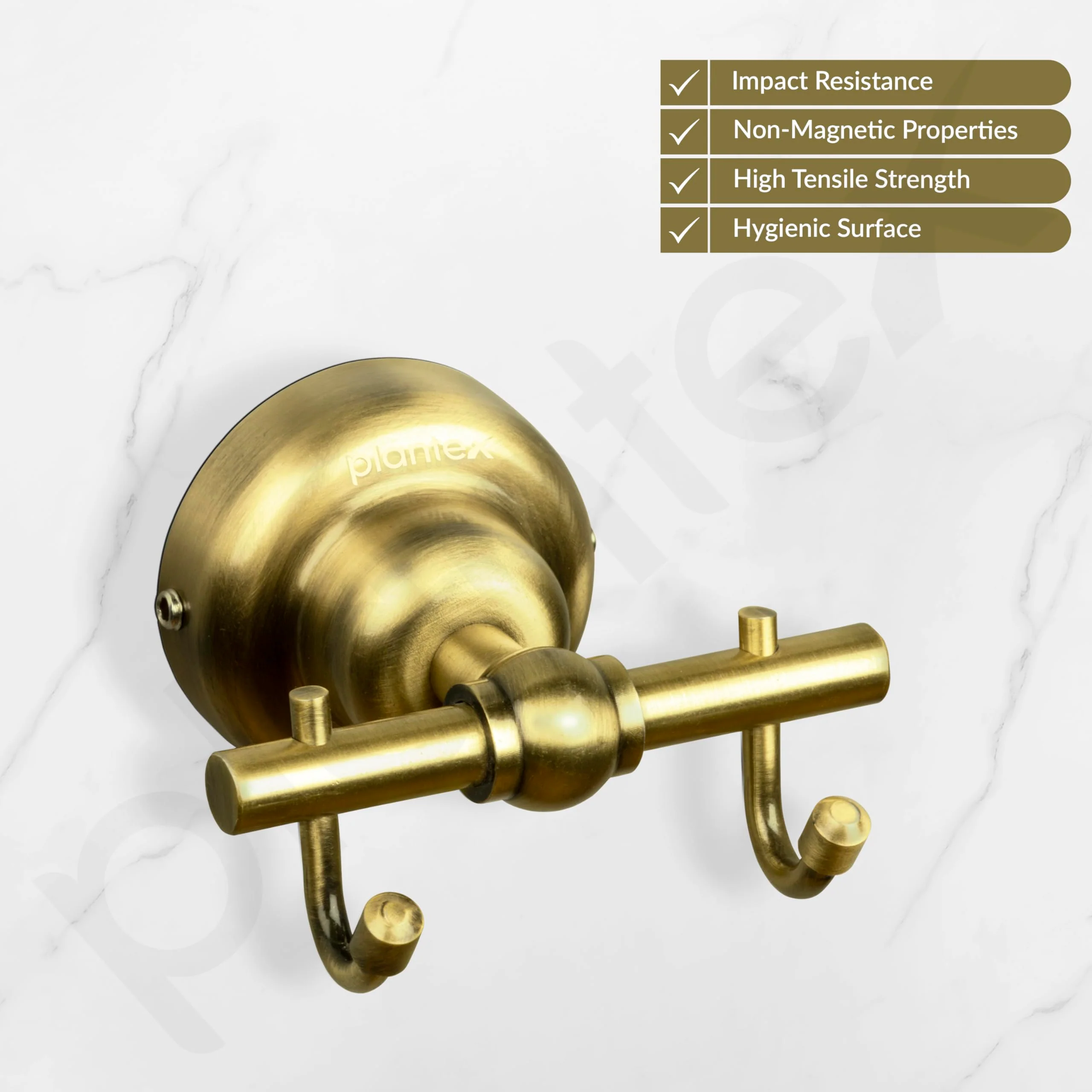 Plantex 304 Grade Stainless Steel Robe Hook/Cloth-Towel Hanger/Napkin Hanger/Bathroom Accessories - Skyllo (Antique) - Image 2