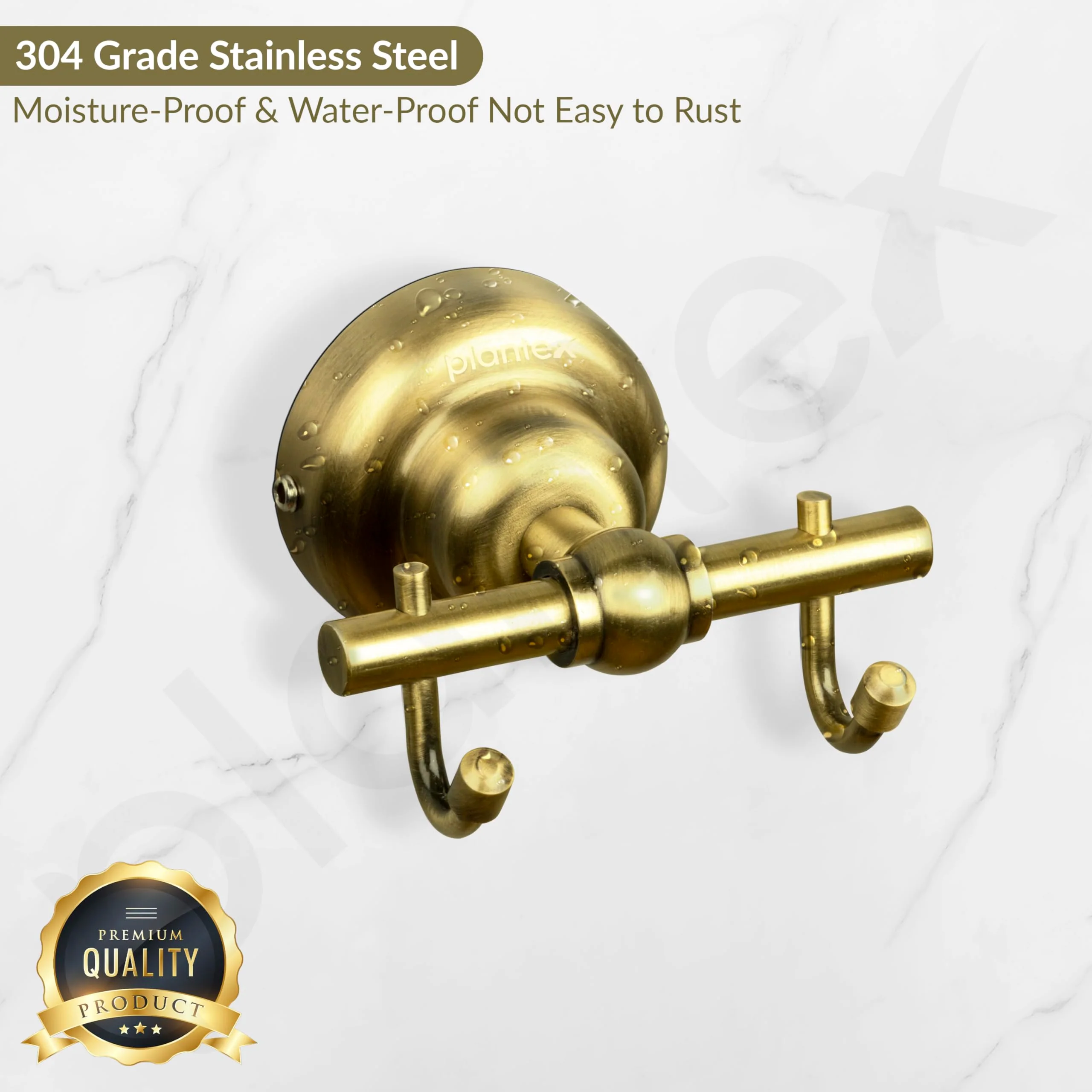 Plantex 304 Grade Stainless Steel Robe Hook/Cloth-Towel Hanger/Napkin Hanger/Bathroom Accessories - Skyllo (Antique) - Image 6