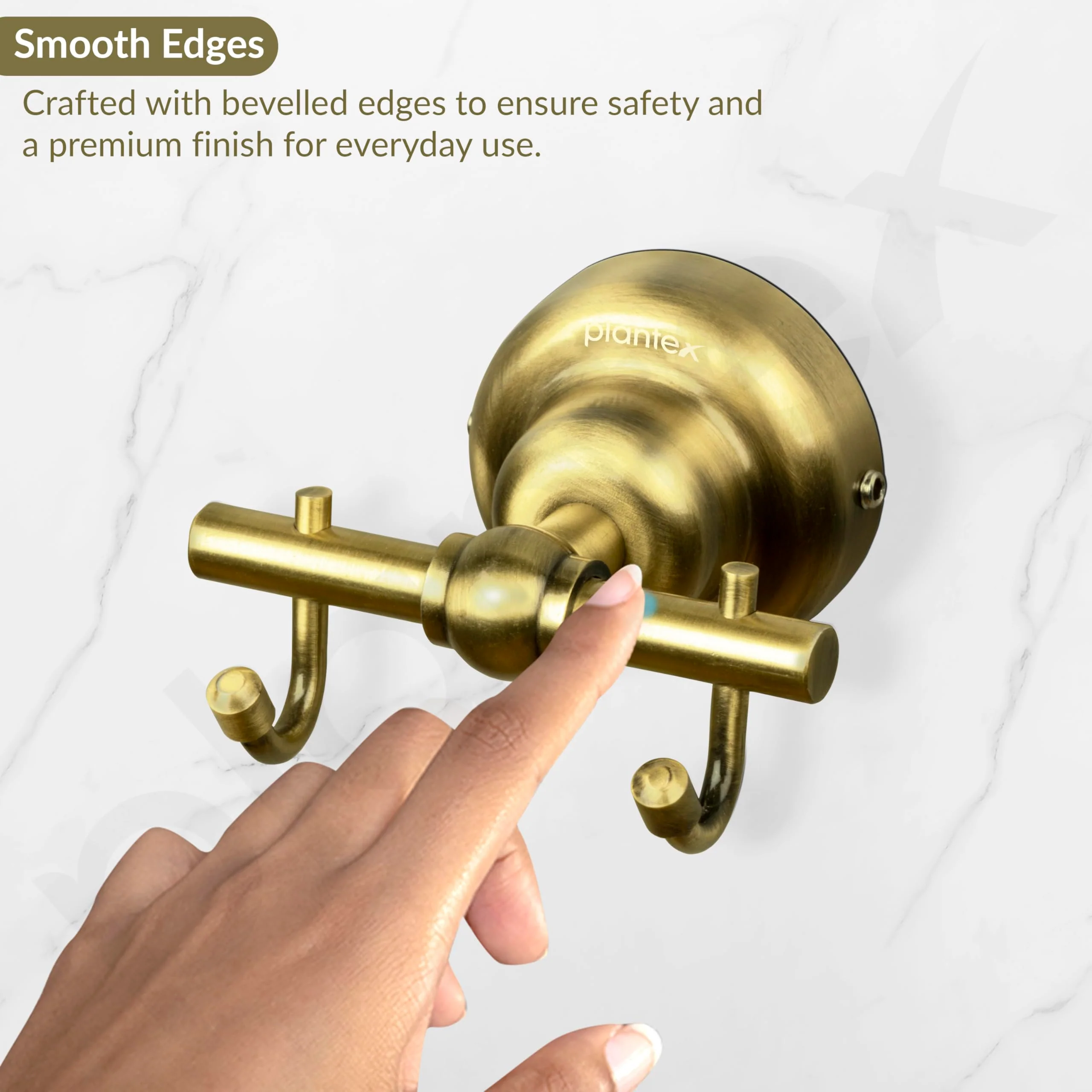 Plantex 304 Grade Stainless Steel Robe Hook/Cloth-Towel Hanger/Napkin Hanger/Bathroom Accessories - Skyllo (Antique) - Image 7