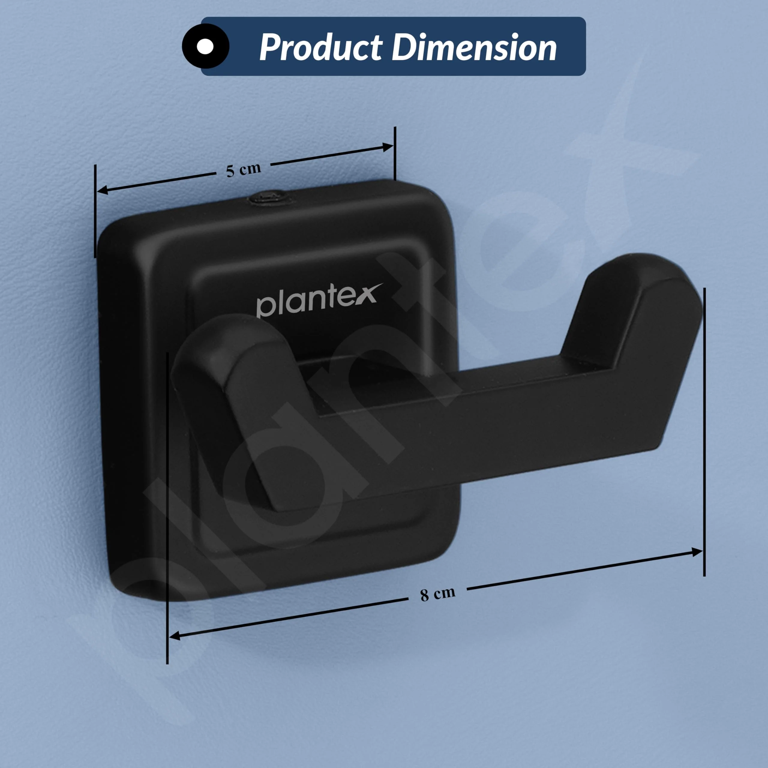 Plantex 304 Grade Stainless Steel Robe Hook/Hanger/Hook for Hanging Towel in Bathroom/Living Room - Decan (Black) - Image 4