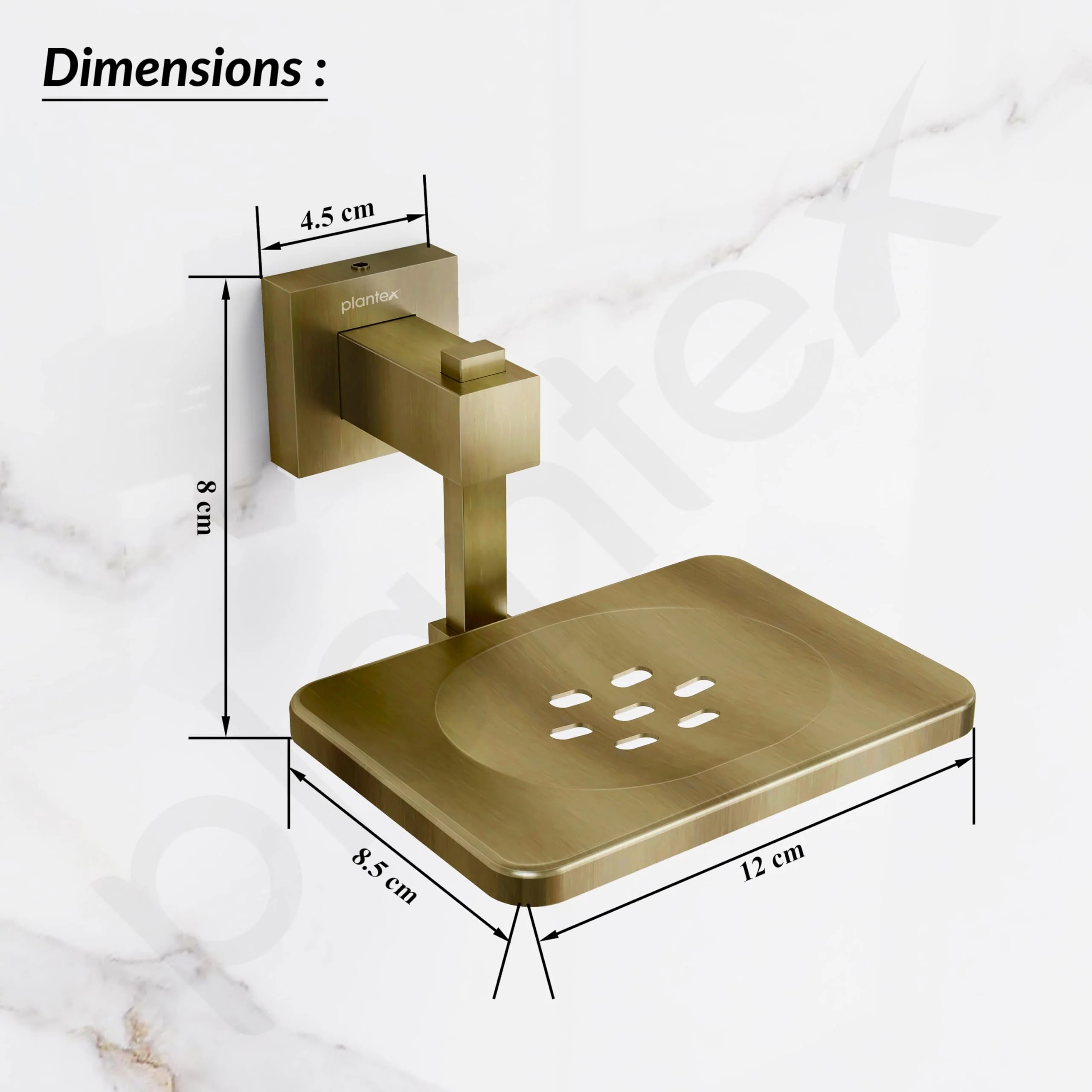 Plantex 304 Grade Stainless Steel Soap Dish/Bathroom Soap Holder/Wall Mounted Soap Holder/Bathroom Accessories - Splash (Antique) - Image 3