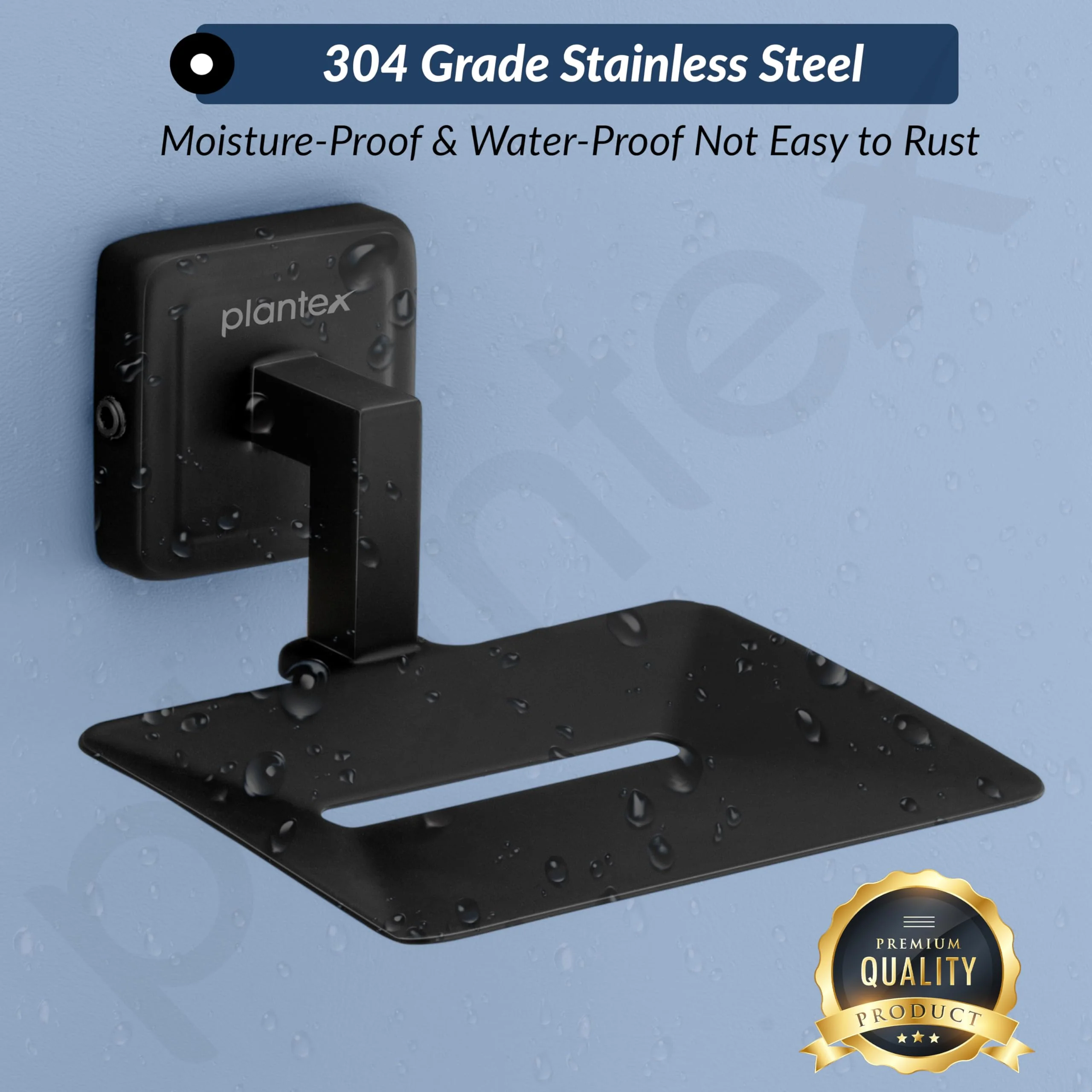 Plantex 304 Grade Stainless Steel Soap Dish for Bathroom/Soap Holder/Soap Stand/Soap Case/Bathroom Accessories - Decan (Black) - Image 7