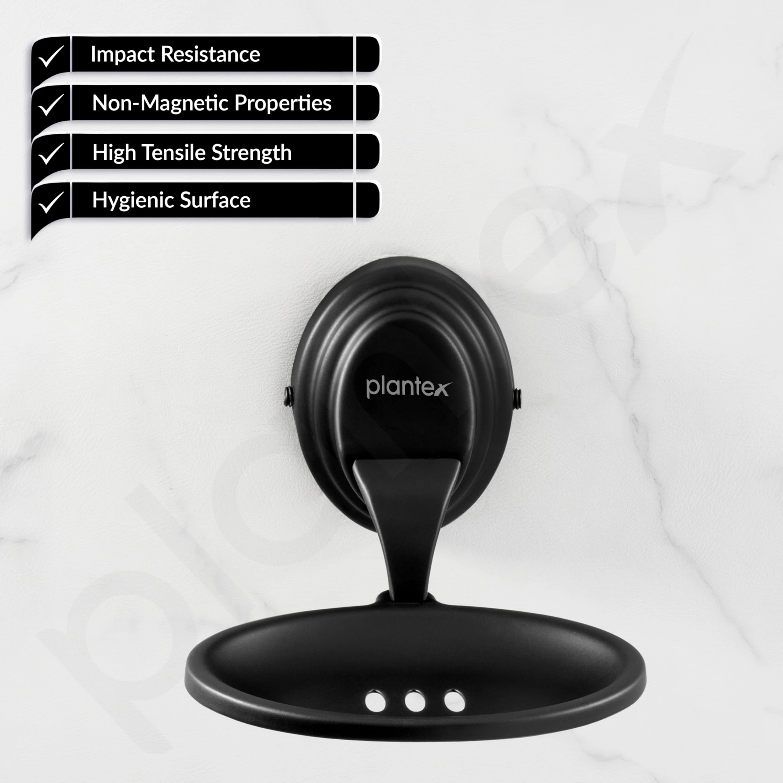 Plantex 304 Grade Stainless Steel Soap Dish/Soap Stand/Bathroom Soap Holder/Bathroom Accessories - Cubic (Black) - Image 2