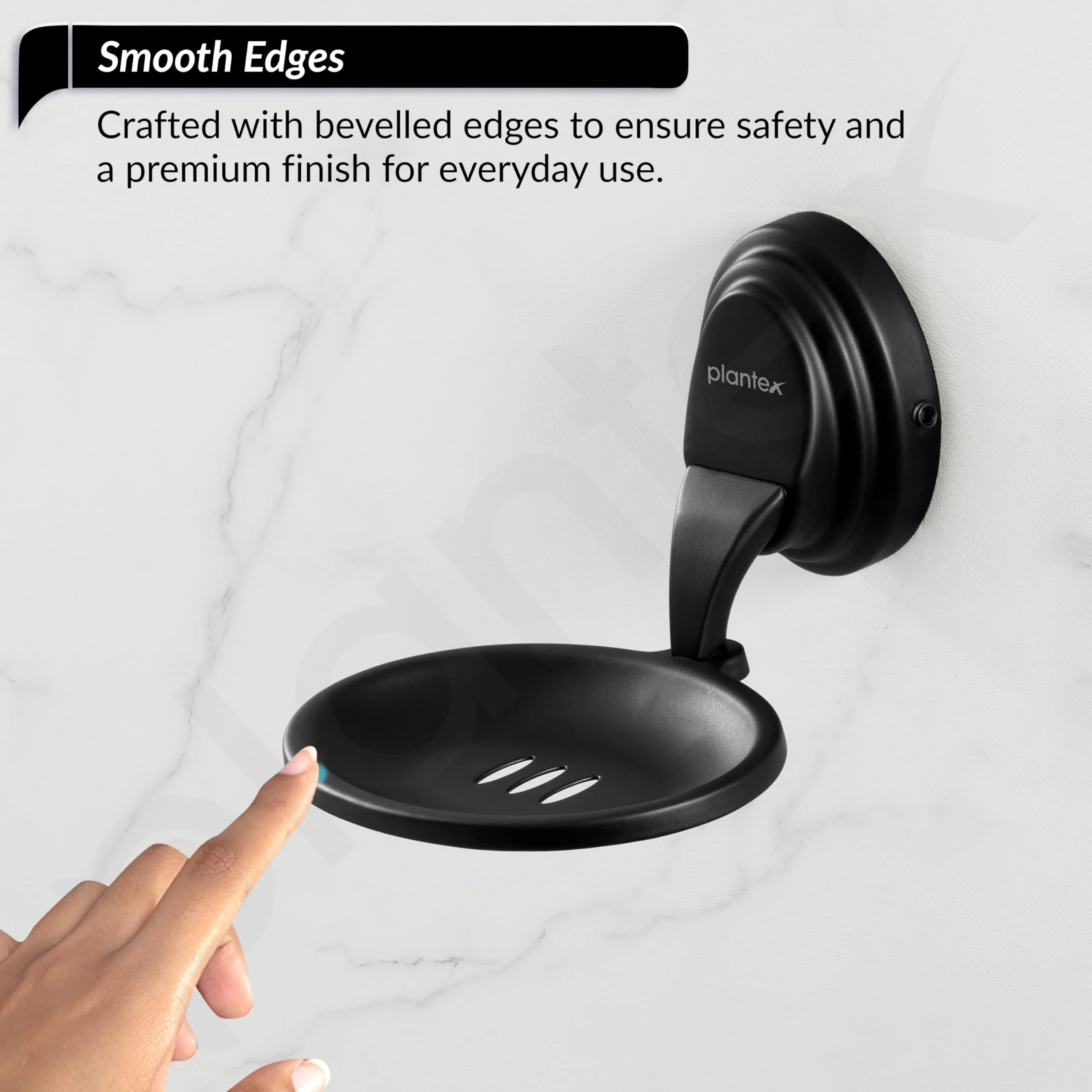 Plantex 304 Grade Stainless Steel Soap Dish/Soap Stand/Bathroom Soap Holder/Bathroom Accessories - Cubic (Black) - Image 7