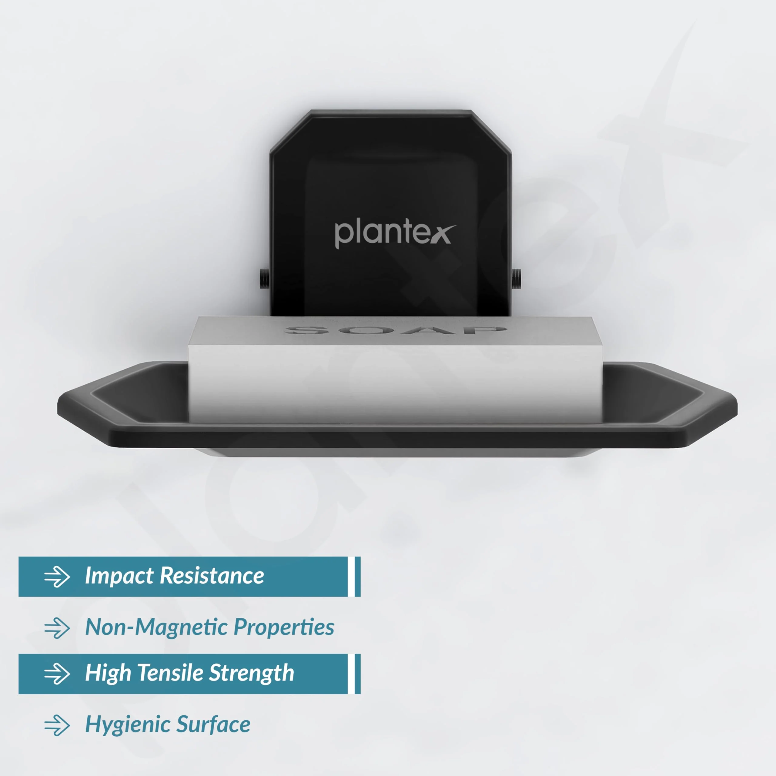 Plantex 304 Grade Stainless Steel Soap Dish/Soap Stand/Bathroom Soap Holder/Bathroom Accessories - Cute (Black) - Image 2