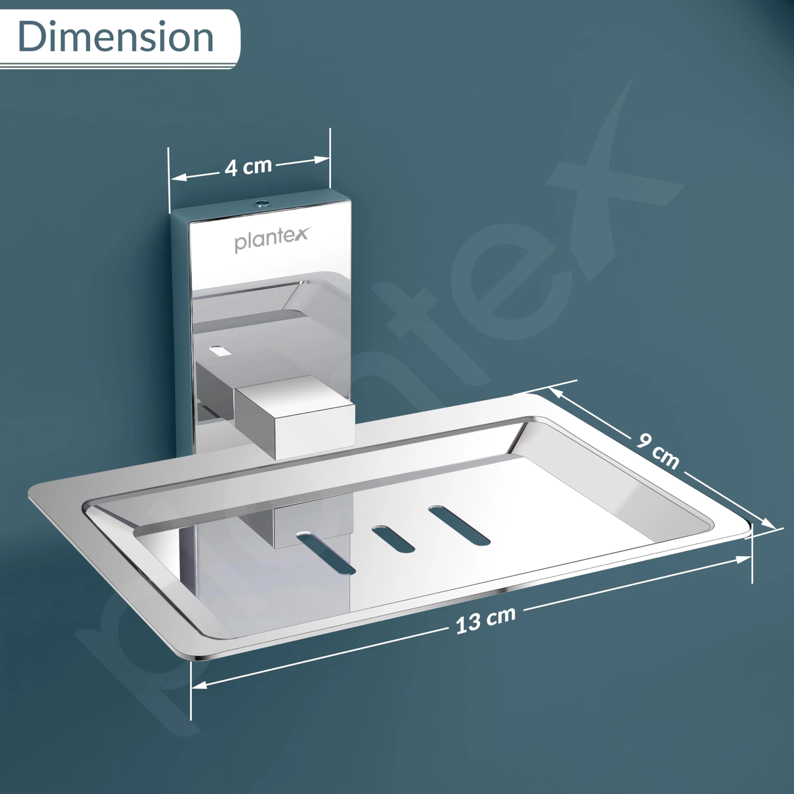 Plantex 304 Grade Stainless Steel Soap Dish Stand for Bathroom & Kitchen/Soap Dish/Bathroom Accessories - Iris (Chrome) - Image 3