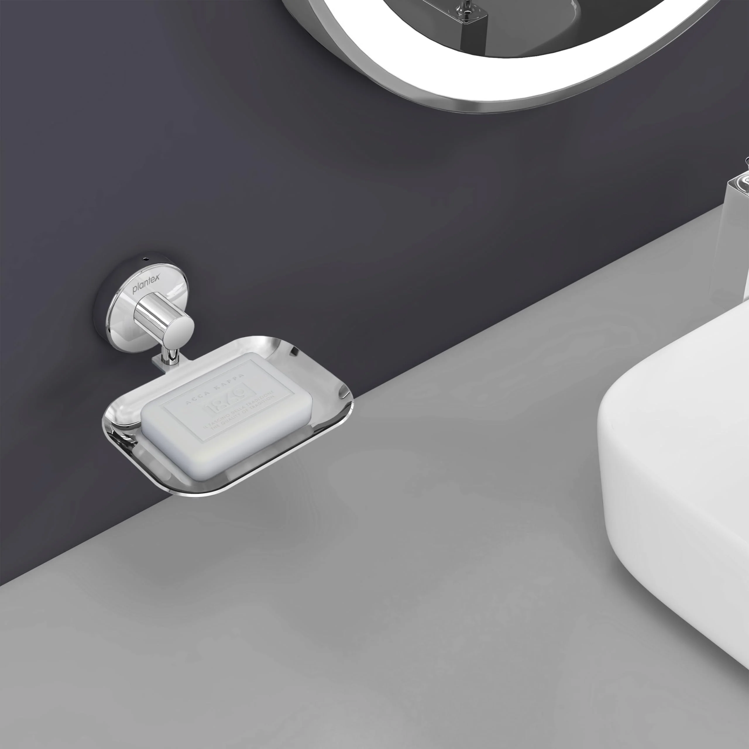 Plantex 304 Grade Stainless Steel Soap Holder/Bathroom Soap Holder/Kitchen Soap Stand for Sink - Bathroom Accessories (Chrome) - Image 3
