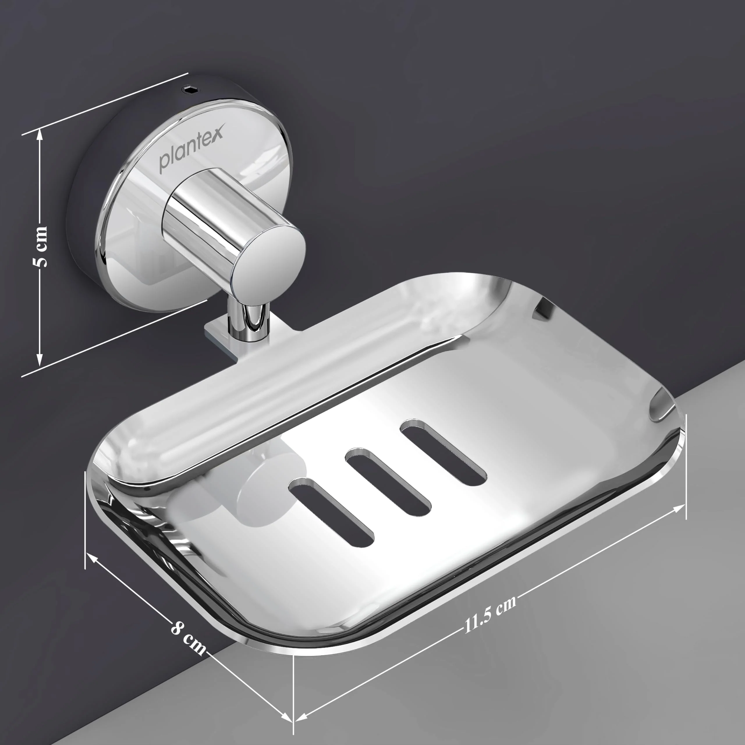Plantex 304 Grade Stainless Steel Soap Holder/Bathroom Soap Holder/Kitchen Soap Stand for Sink - Bathroom Accessories (Chrome) - Image 4