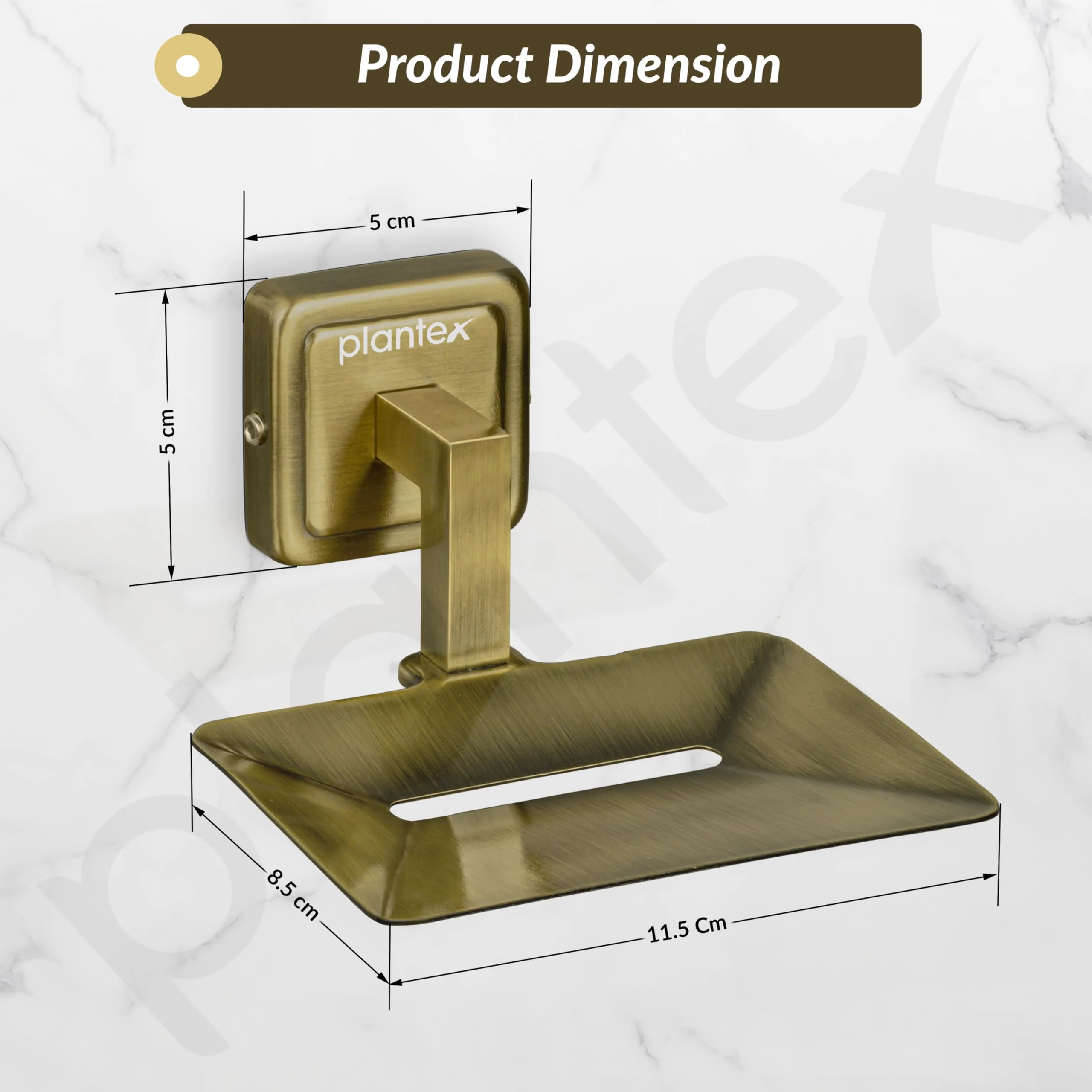 Plantex 304 Grade Stainless Steel Soap Holder for Bathroom/Soap Case/Soap Stand/Bathroom Accessories - Decan (Brass Antique) - Image 4