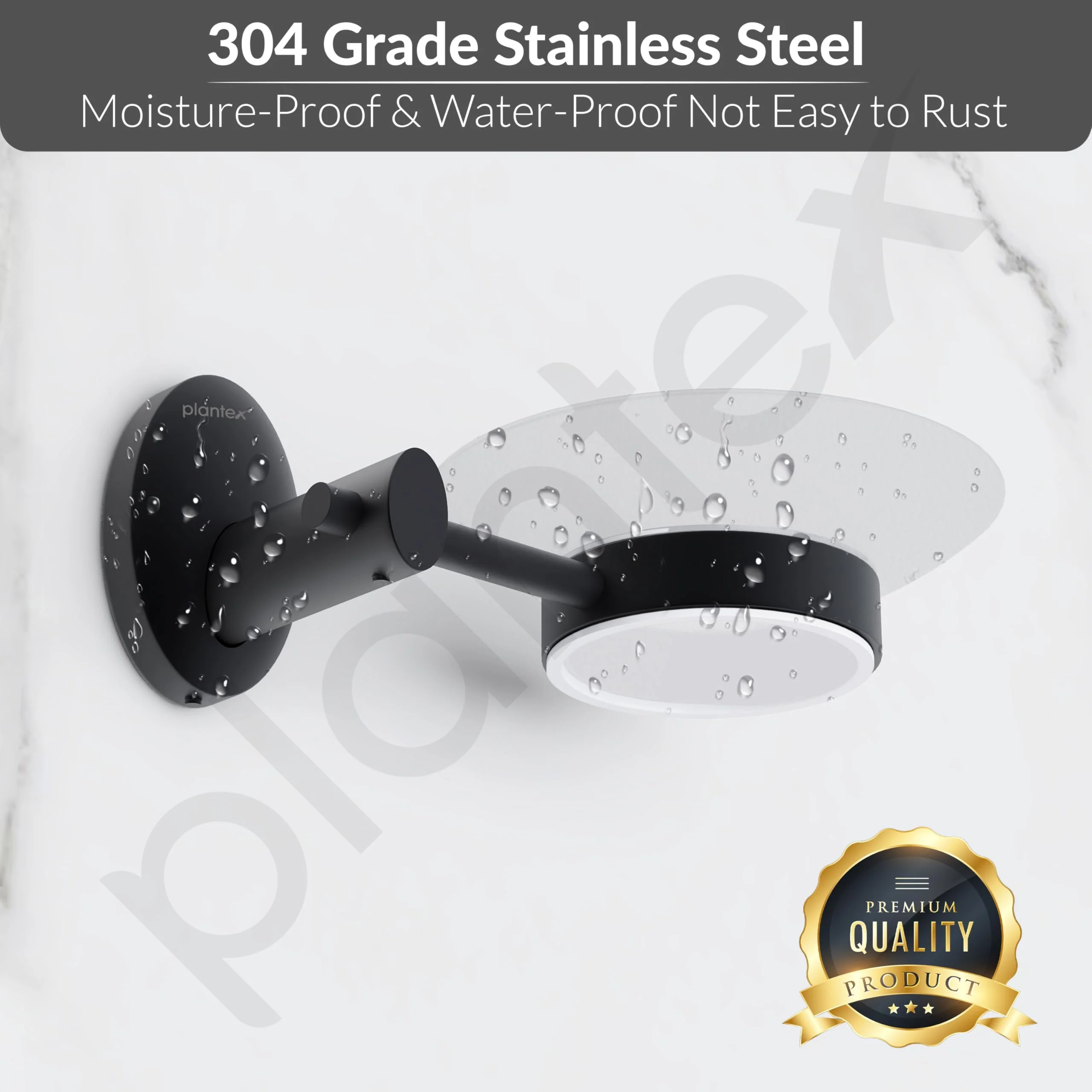 Plantex 304 Grade Stainless Steel Soap Holder for Bathroom/Wall Mounted Soap Holder/Bathroom Accessories - Oreva (Black) - Image 4