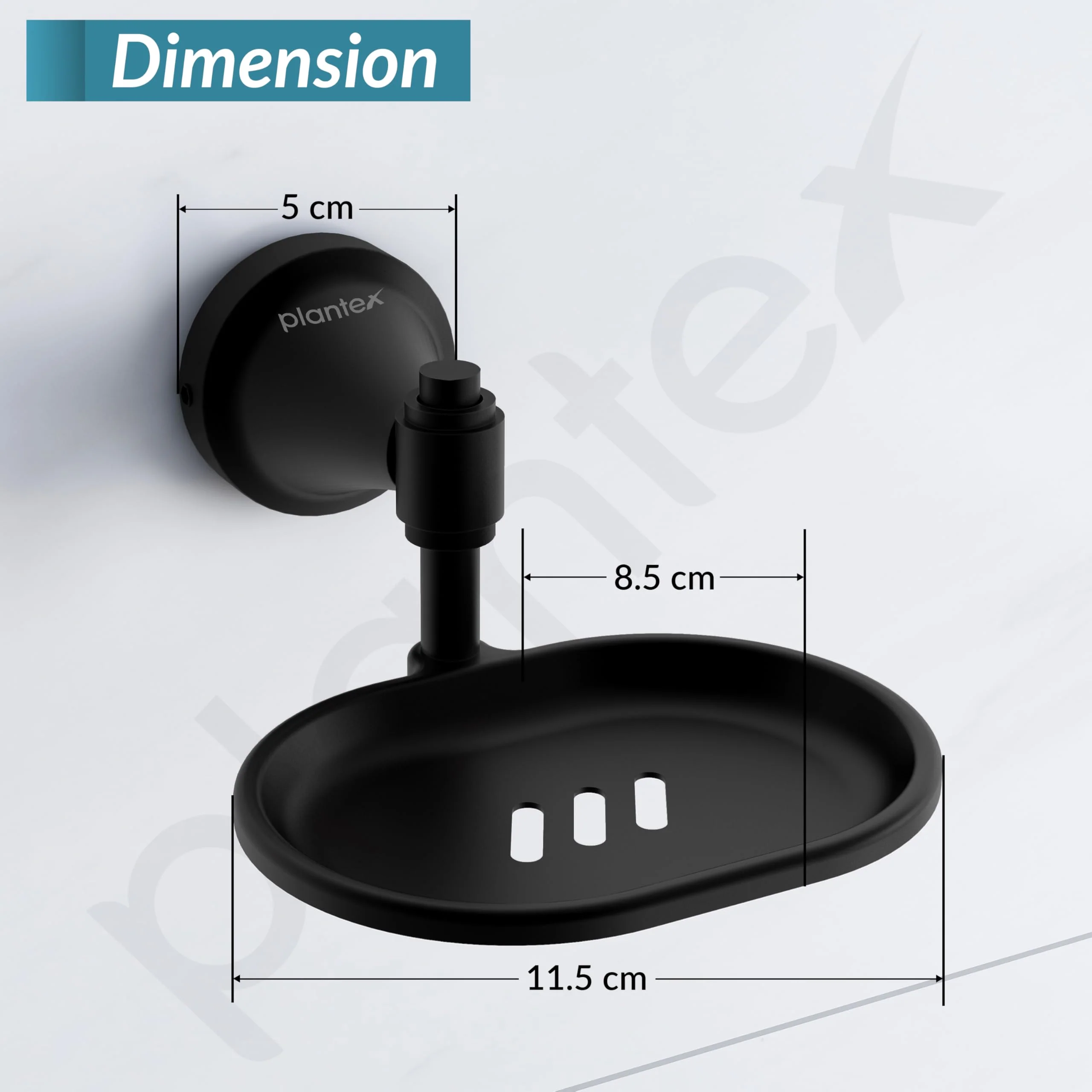 Plantex 304 Grade Stainless Steel Soap Holder/Stand for Bathroom and Wash Basin Bathroom Accessories - Niko (Black) - Image 4