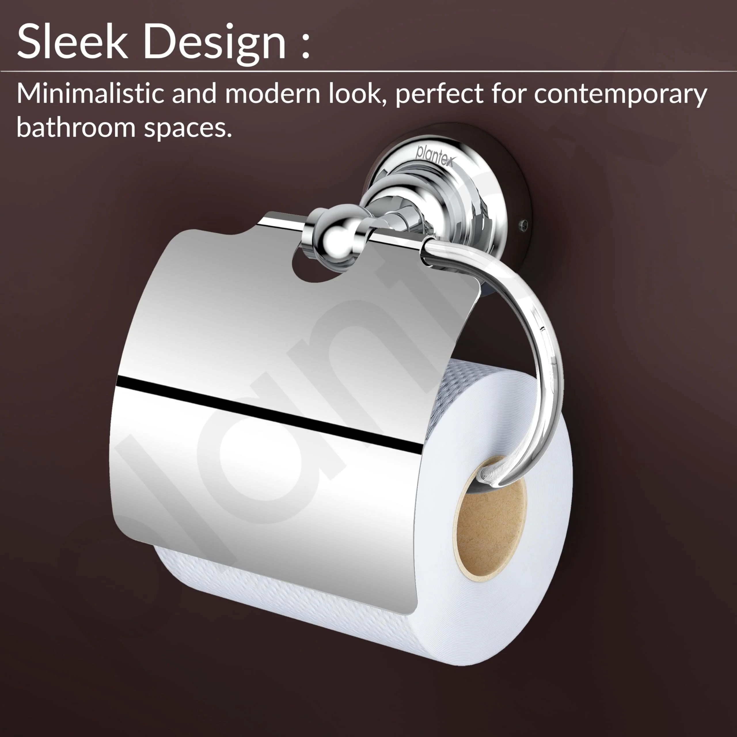Plantex 304 Grade Stainless Steel Toilet Paper Roll Holder/Tissue Paper Holder/Toilet Paper Holder in Bathroom/Kitchen/Bathroom Accessories Pack of 1, Skyllo (Chrome) - Image 6