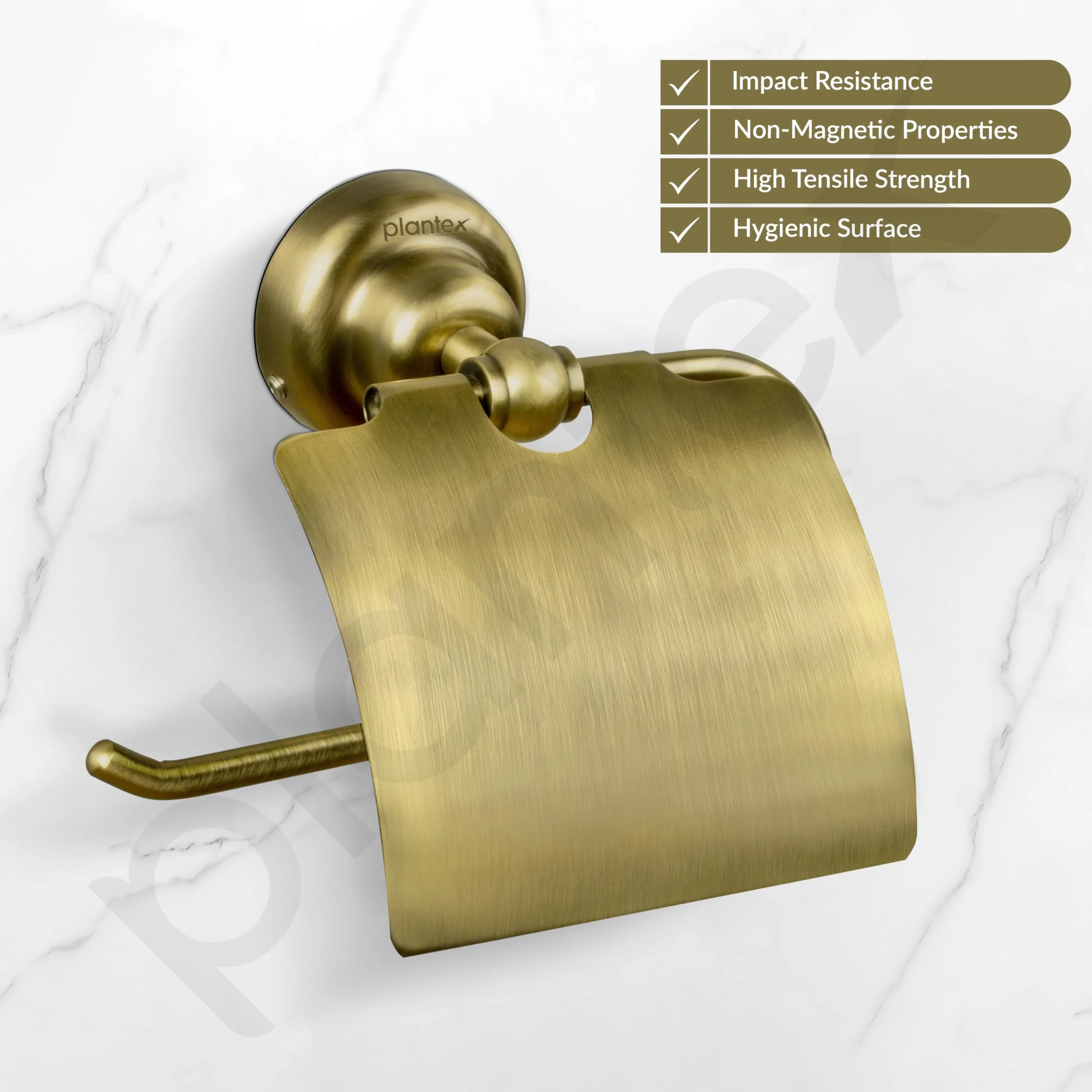 Plantex 304 Grade Stainless Steel Toilet Paper Roll Holder/Toilet Paper Holder in Bathroom/Kitchen/Bathroom Accessories - Skyllo (Antique) - Image 2