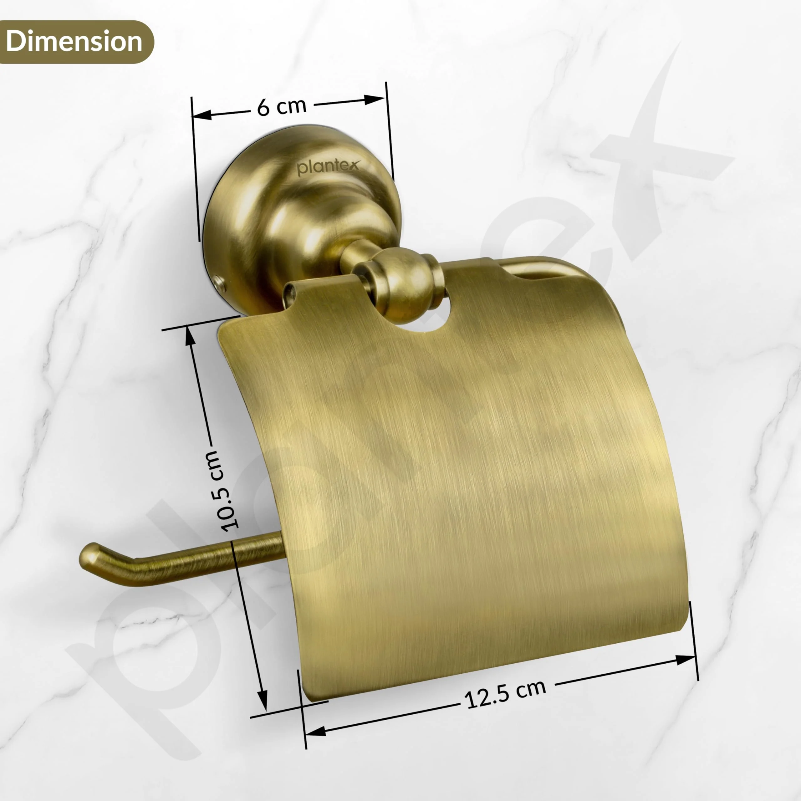 Plantex 304 Grade Stainless Steel Toilet Paper Roll Holder/Toilet Paper Holder in Bathroom/Kitchen/Bathroom Accessories - Skyllo (Antique) - Image 4