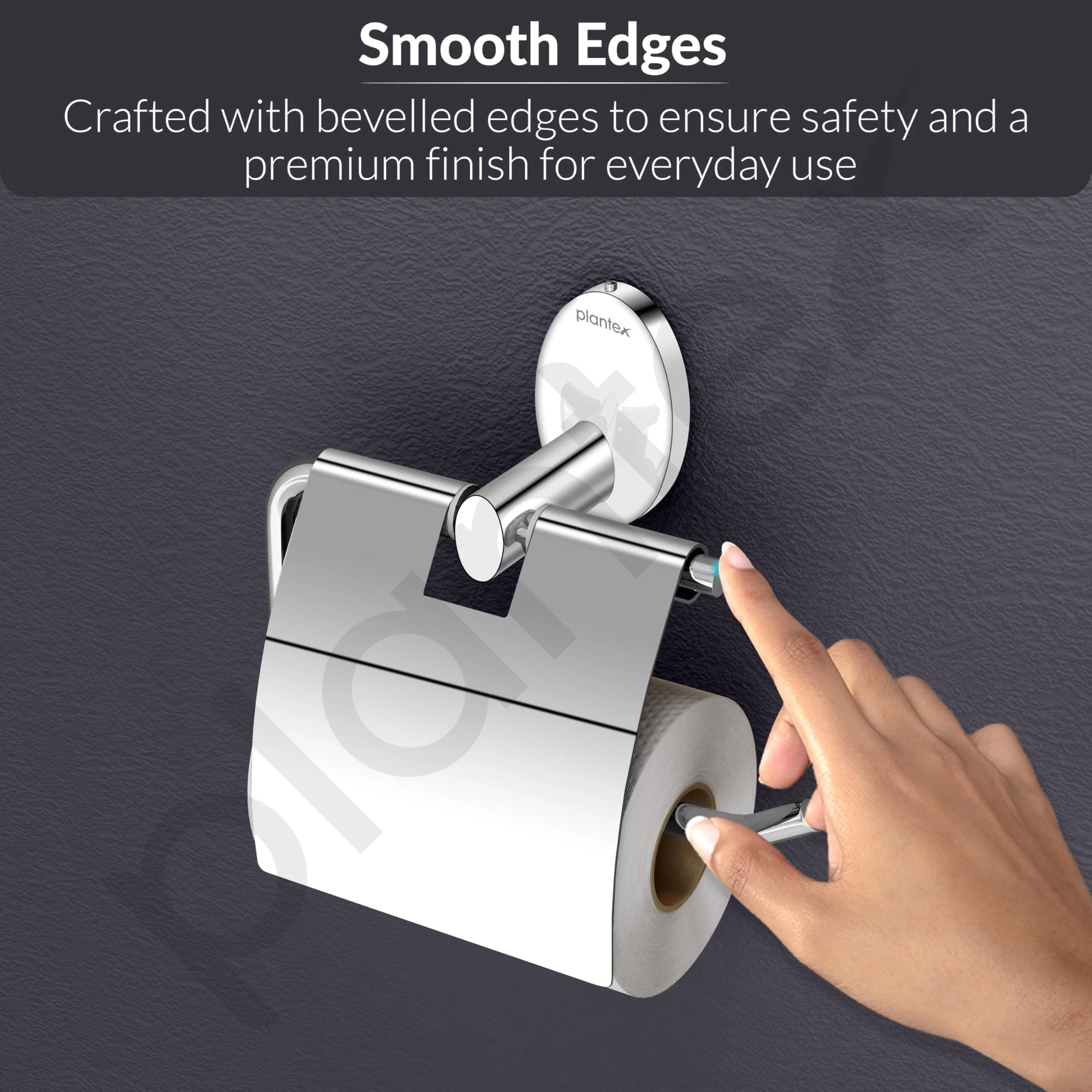 Plantex 304 Grade Stainless Steel Toilet Roll Holder for Bathroom/Toilet Paper Roll Holder/Toilet Tissue Paper Roll Holder for Bathroom Accessories - Oreva (Chrome) - Image 7