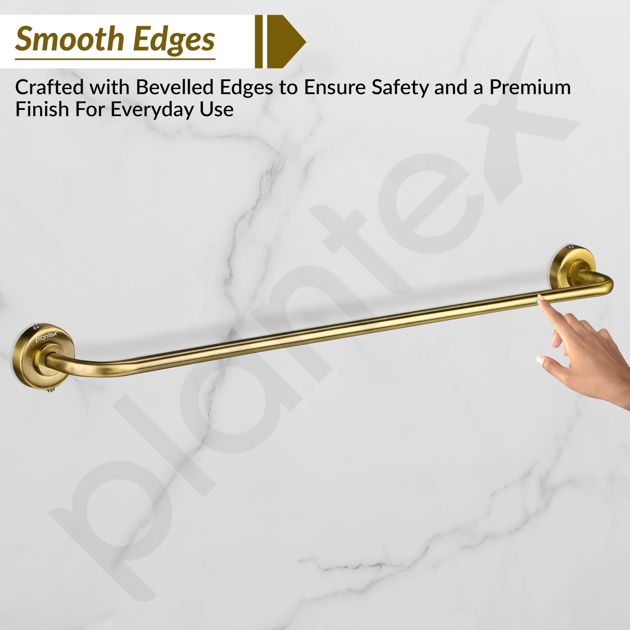 Plantex 304 Grade Stainless Steel Towel Hanger for Bathroom/Single Towel Rod/Bar/Bathroom Accessories - Daizy (Antique) - Image 7