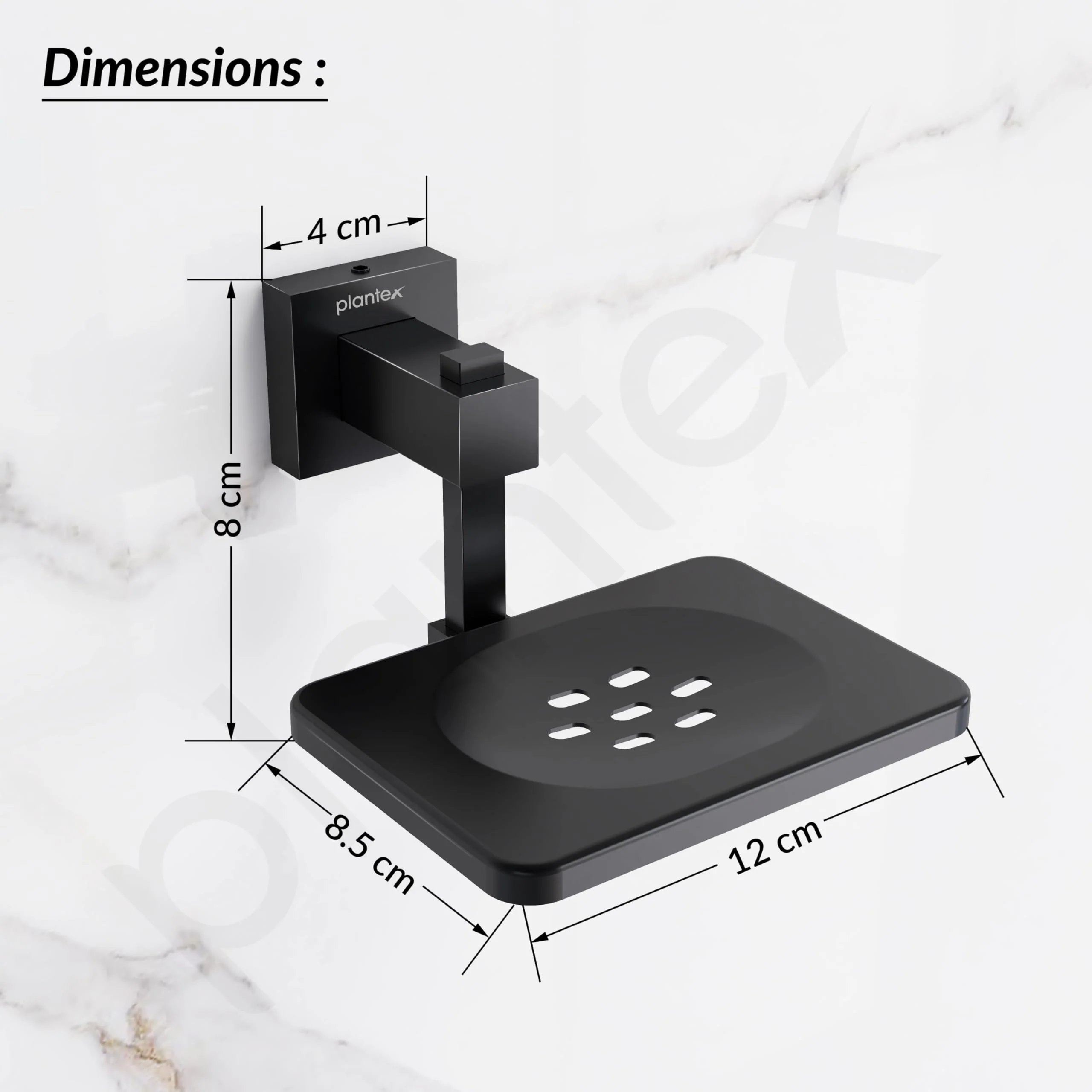 Plantex 304 Grade Stainless Steel Wall Mounted Soap Holder for Bathroom/Soap Stand/Soap Dish/Bathroom Accessories - Splash (Black) - Image 3