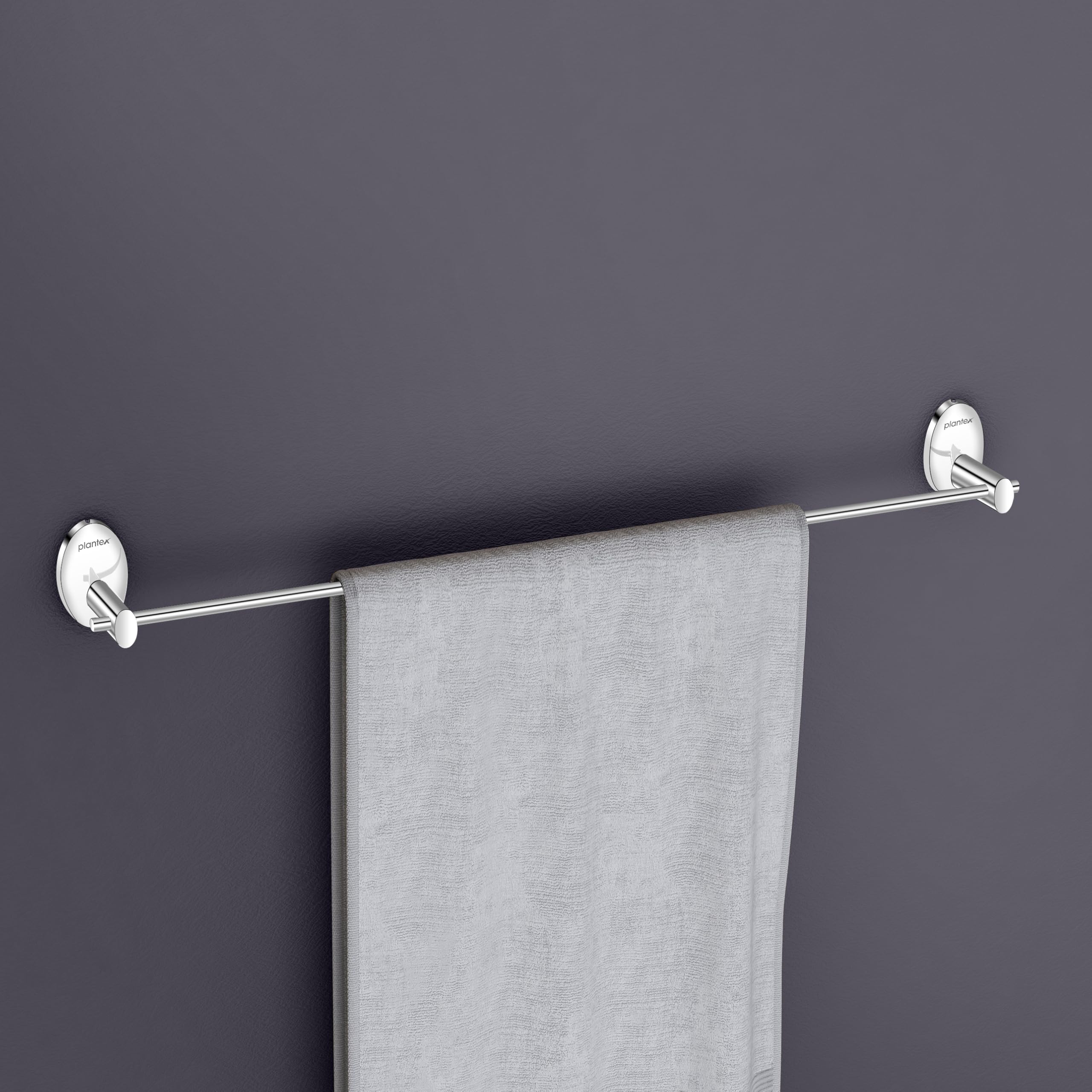 Plantex 304 Stainless Steel Single Towel Rod for Bathroom/Towel Holder in Bathroom/Towel Hanger/Bathroom Accessories - Oreva (Chrome)
