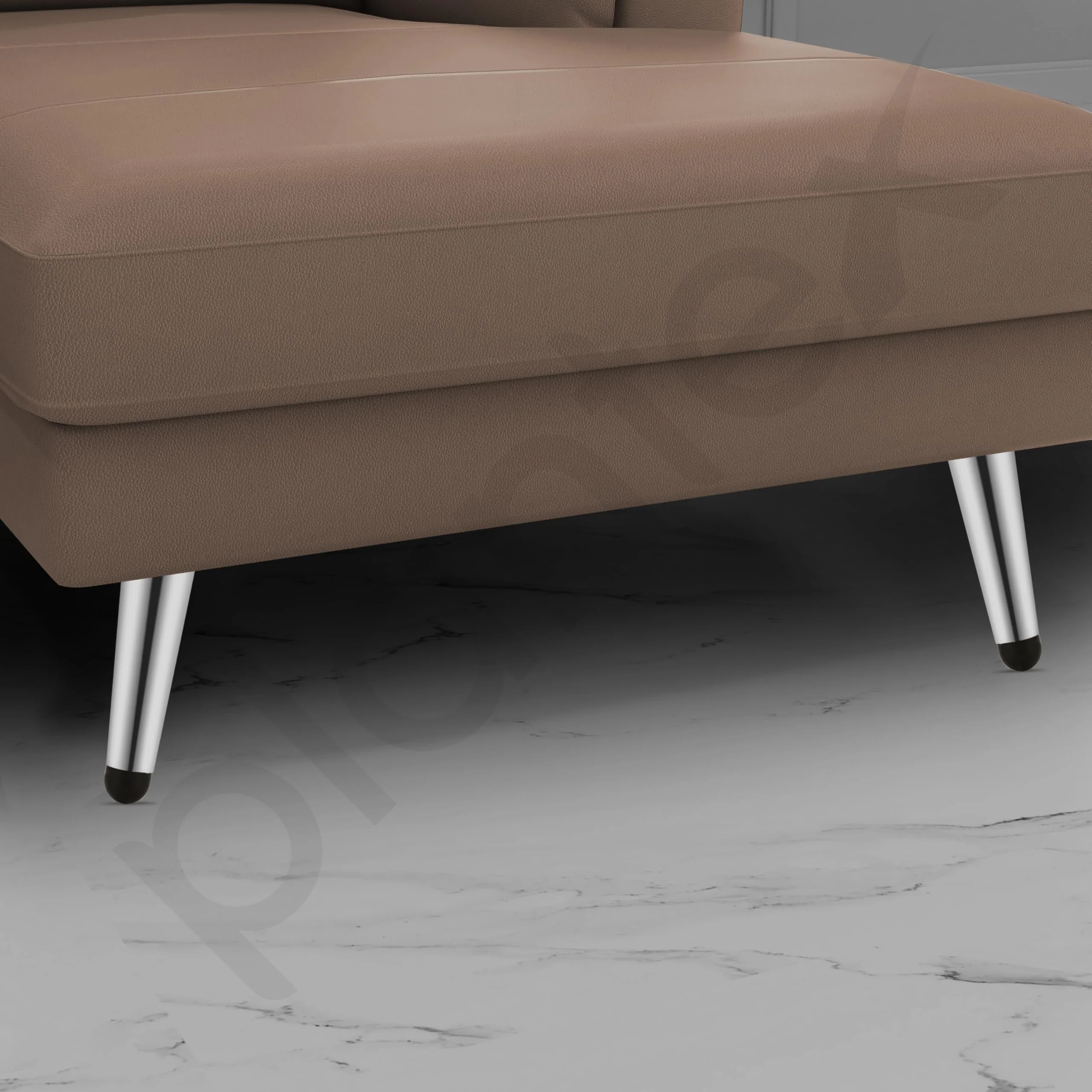 Plantex 4 Inch Sofa Legs for Bed Furniture/Sofa Legs for Table/Sofa Support Legs with Rubber Grip (Chrome Finish, 6 Pcs) - Image 2