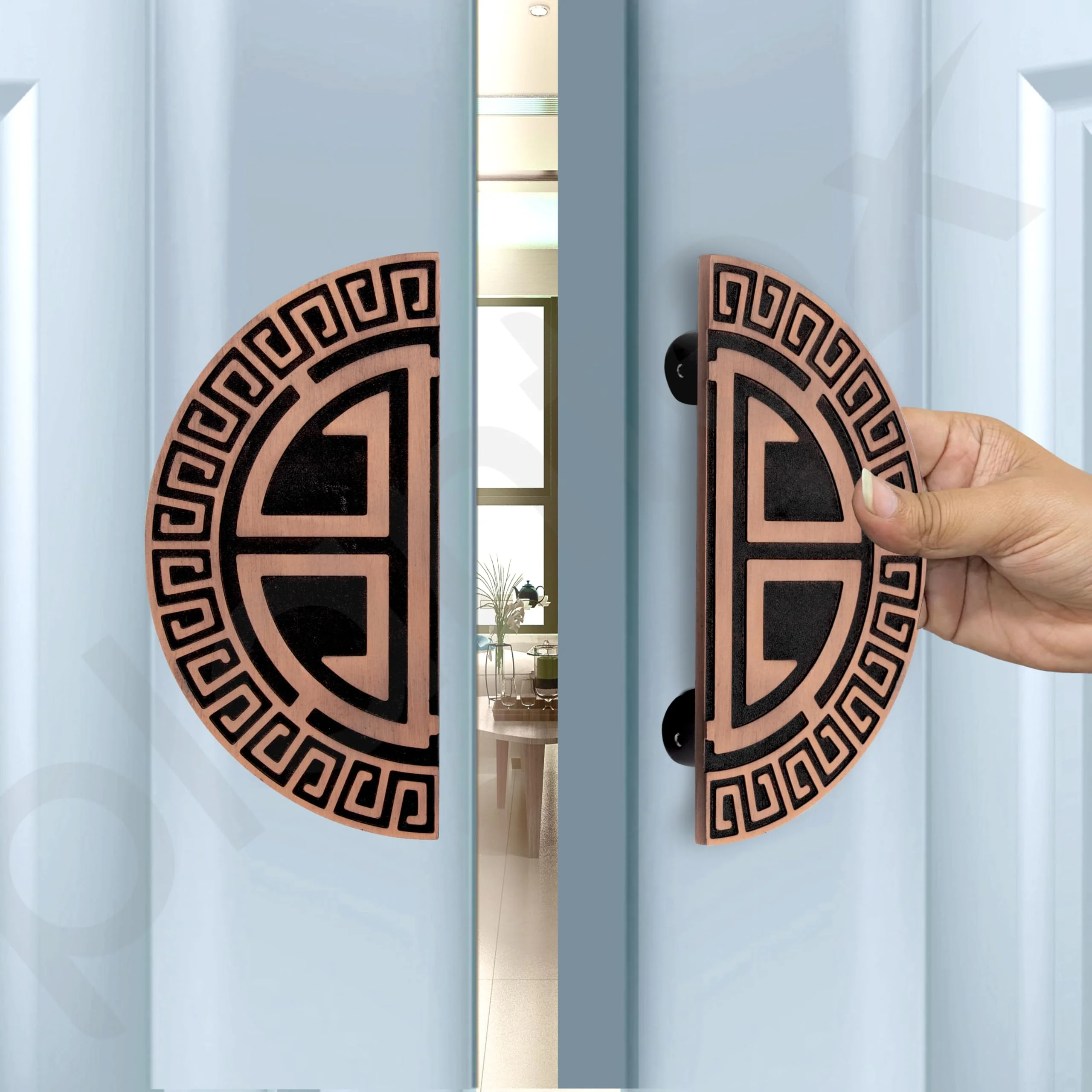 Plantex 6 Inch Aluminium Door Handle - Pull-Push Main Door Accessory (Pack of 1, Copper Antique) - Image 5