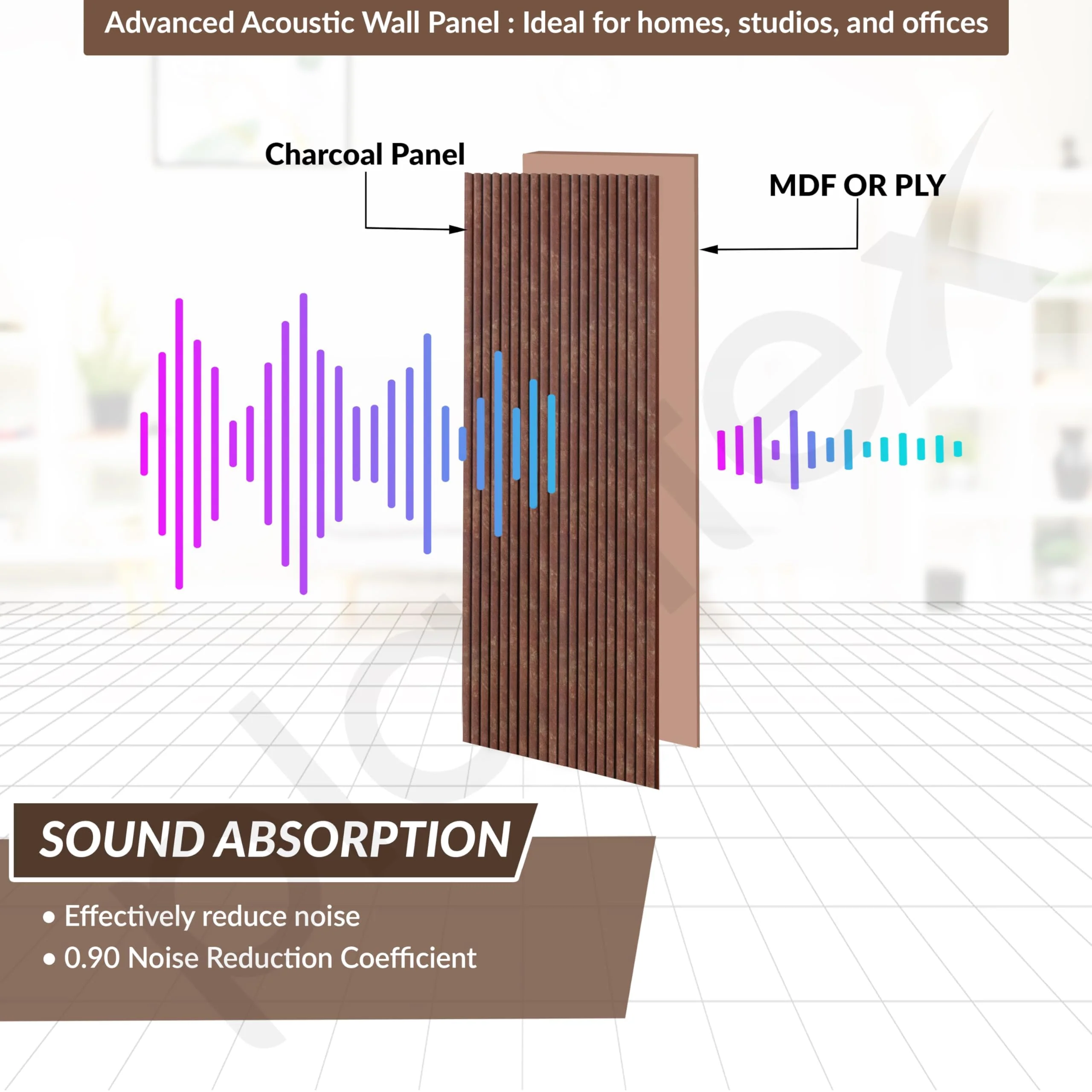 Plantex 8 Feet Wall Panels/Louvers Panel for Wall/Charcoal Panel for Interior Wall Décor/3D WallPanel - Pack of 3 Covers - 12 Sq. Ft, Size-5 Inch x 8 Feet (Rosewood) - Image 5