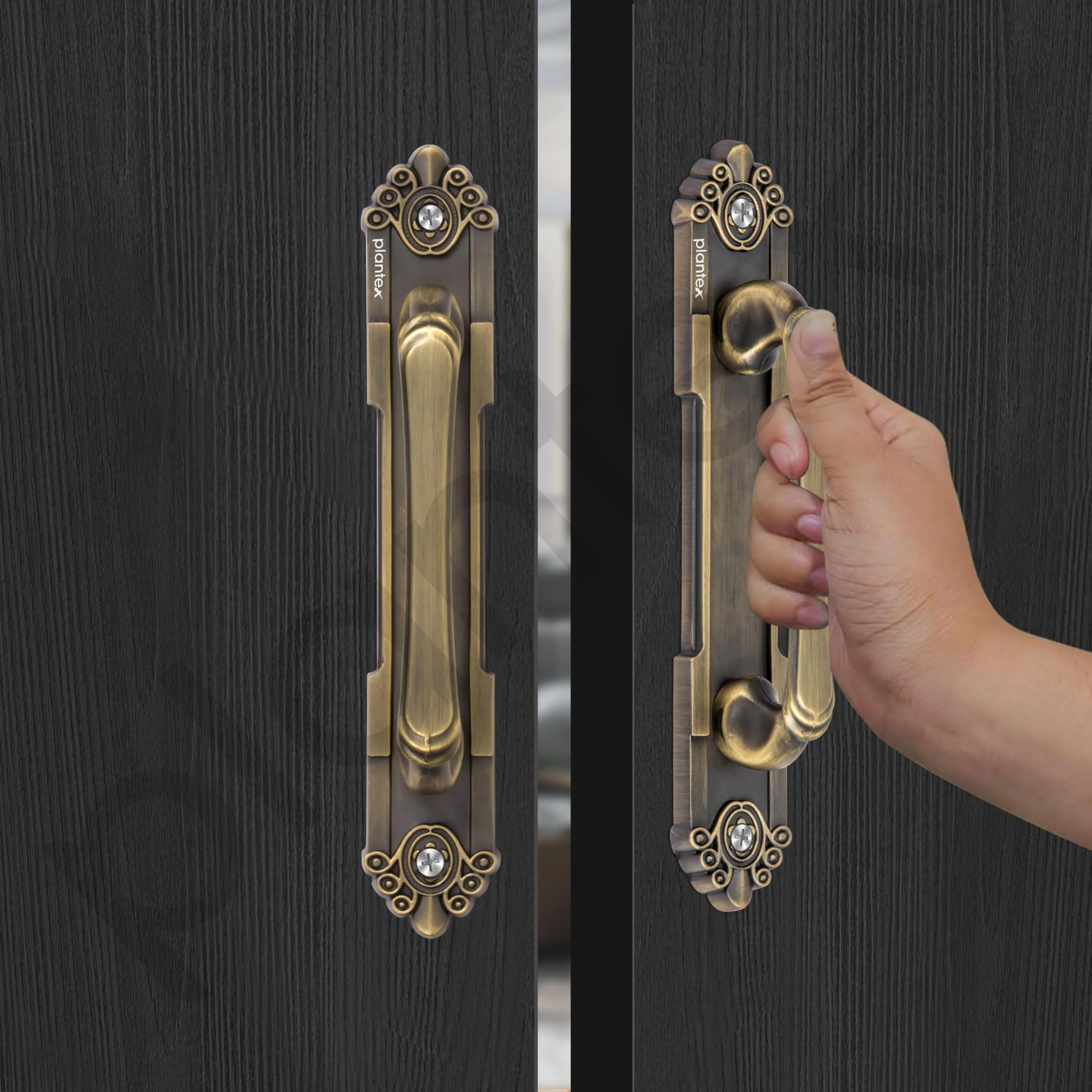 Plantex 8 Inch Heavy Duty Main Door Handle/Pull Push Handle for Main Door Home & Hotel /3 Years Warranty Pack of 2 (294, Brass Antique Finish) - Image 5