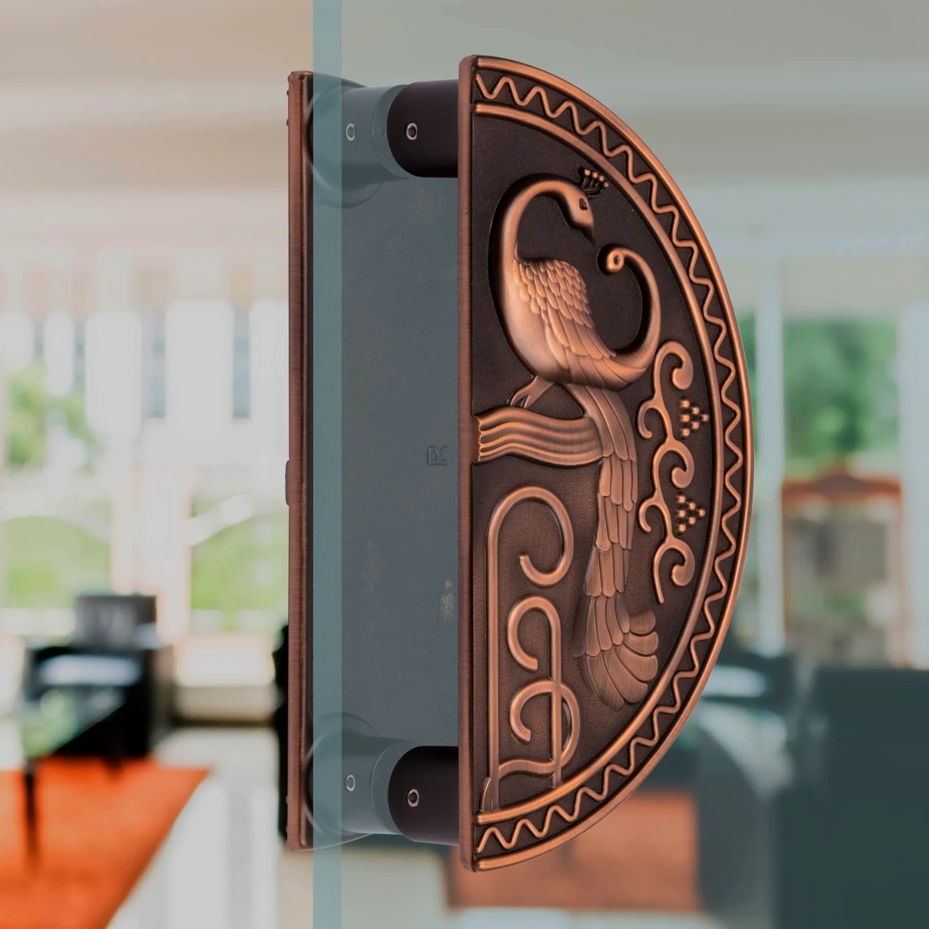 Plantex 8 inches Heavy Duty Main Door Handle/Pull Push Round Shape Handle for Main Door & Home Decor/3 Years Warranty (323-Copper Antique Finish) - Image 7