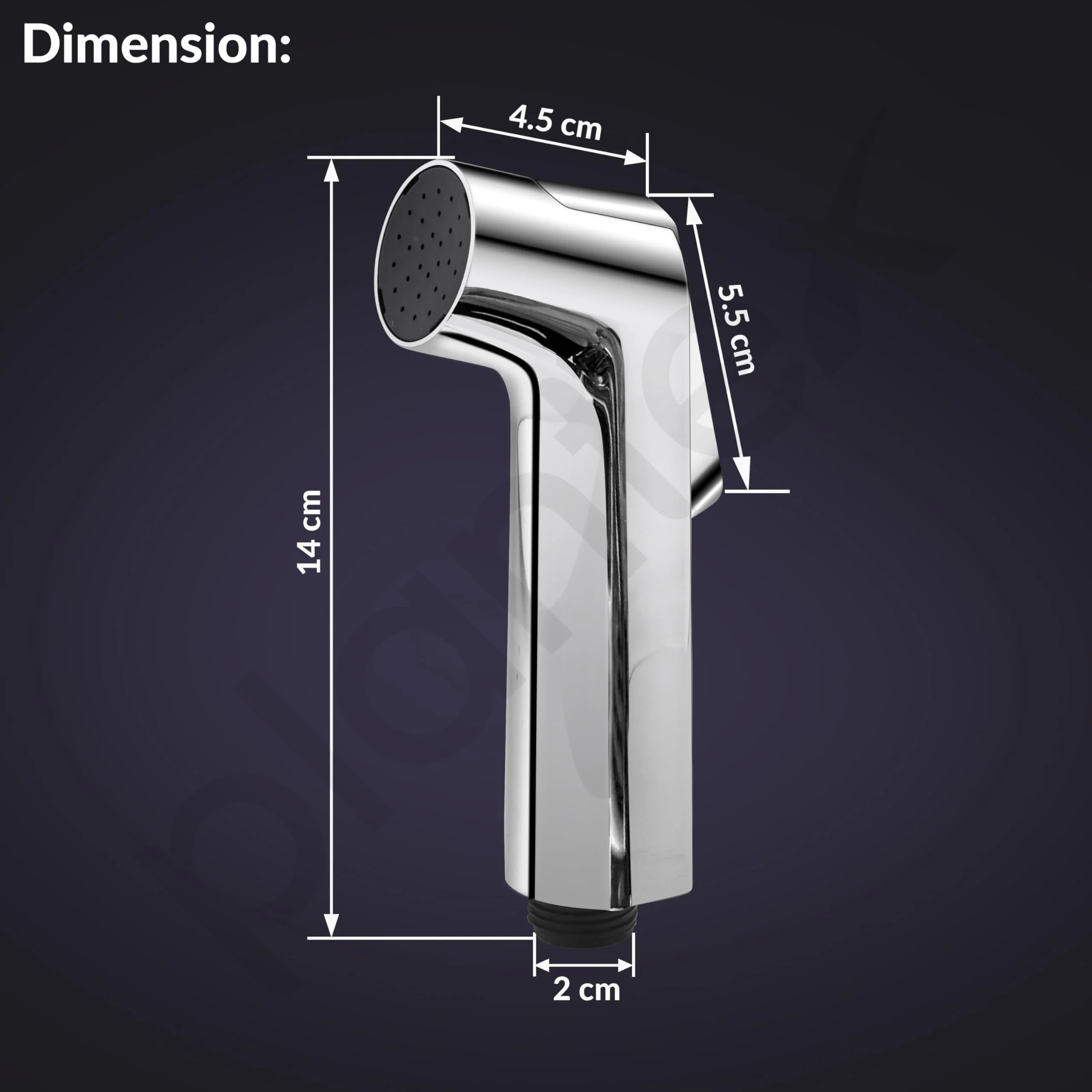 Plantex ABS Health Faucet for Toilet/Jet Spray for Bathroom/Health Faucet Gun Only/Hand Shower for Toilet - Pack of 1 (Royal, Chrome) - Image 5