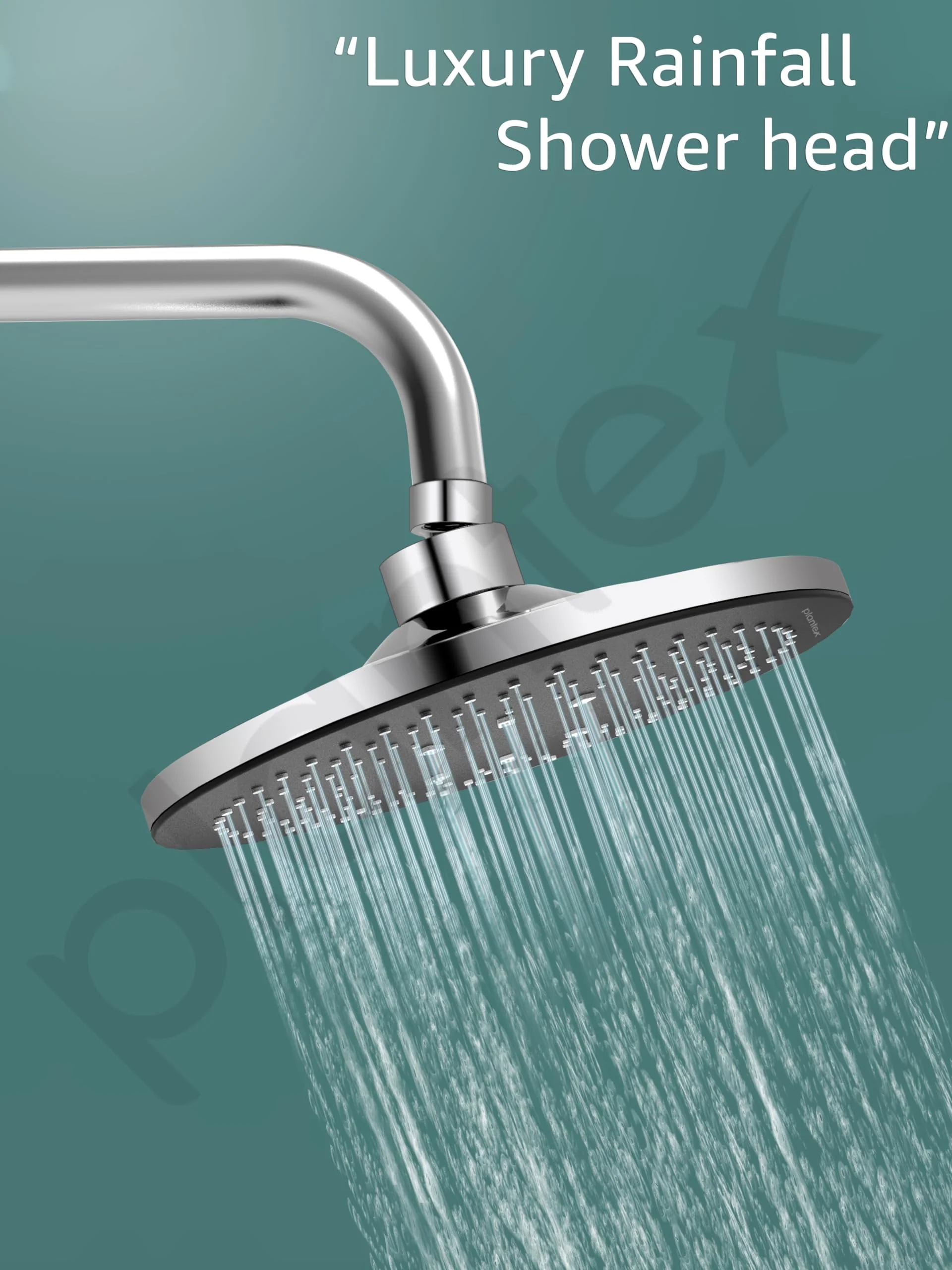 Plantex ABS Round Shower Head for Bathroom/Adjustable Head shower/360° Rotatable Rain Shower Head for Bathroom/Pressurized Shower Head/Showers for bathroom-Chrome & Matte Black - Image 2