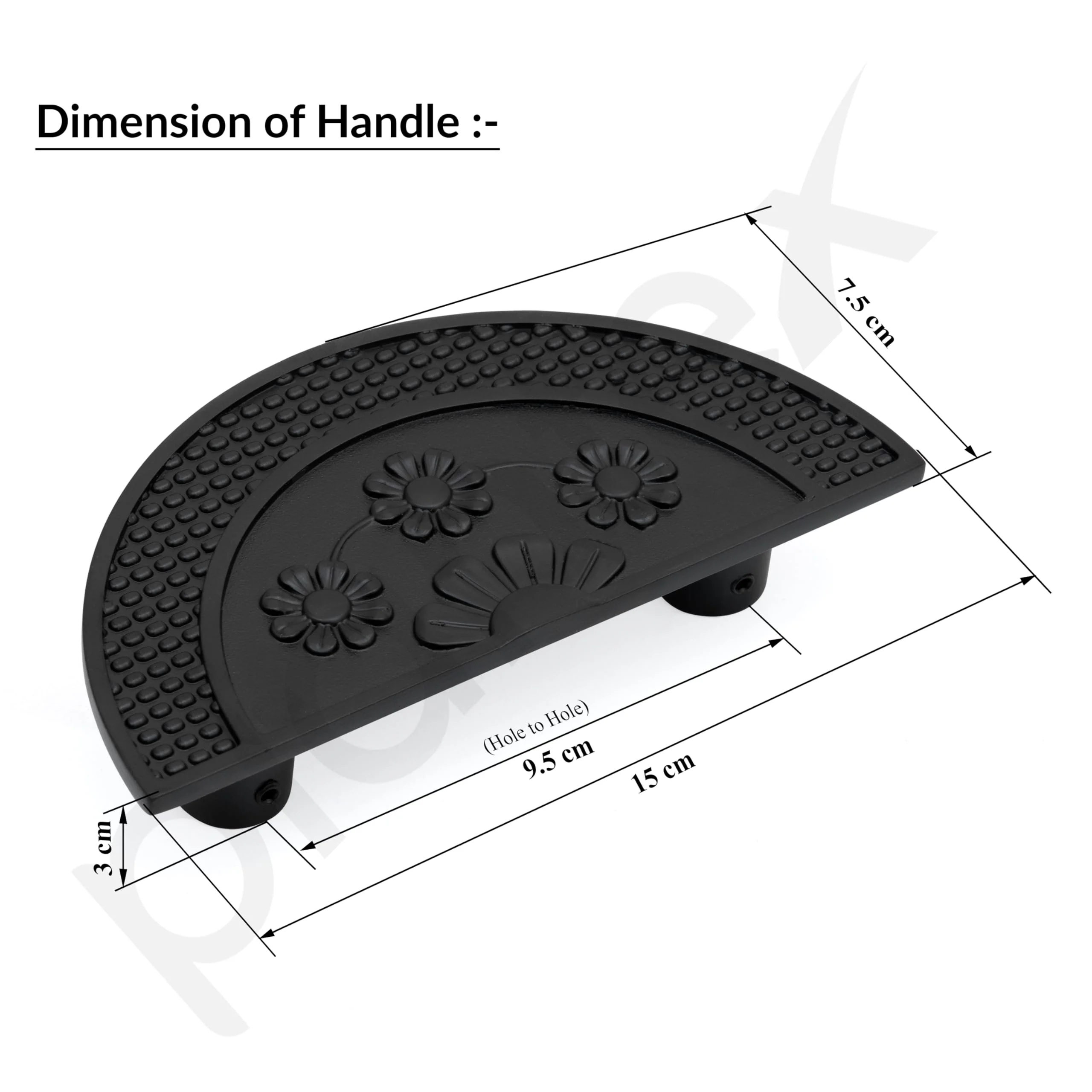 Plantex 6 Inch Main Door Handle/Aluminium Door Handle/Pull-Push Door Handle/Door Accessories (Pack of 1, Black) - Image 3