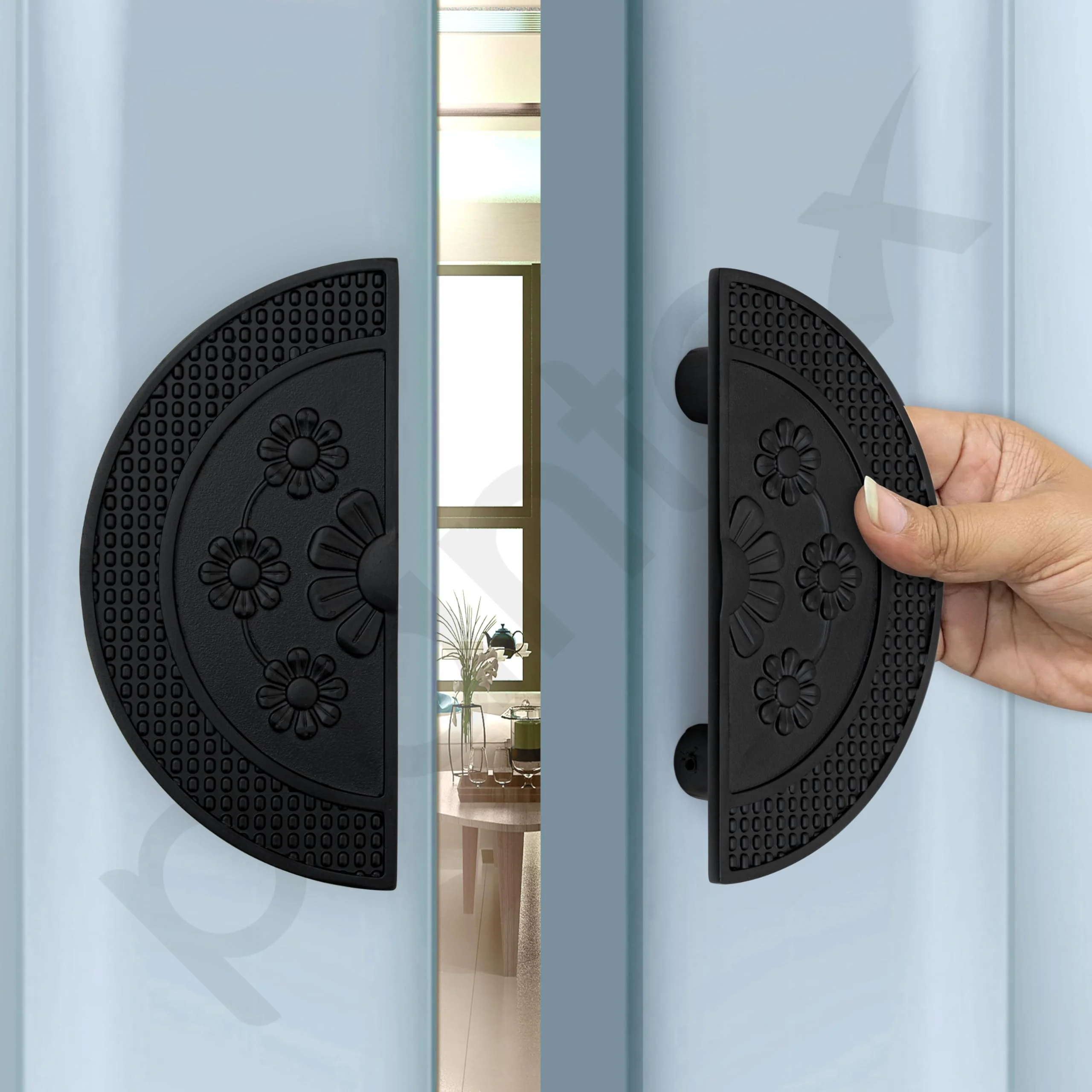 Plantex 6 Inch Main Door Handle/Aluminium Door Handle/Pull-Push Door Handle/Door Accessories (Pack of 1, Black) - Image 5