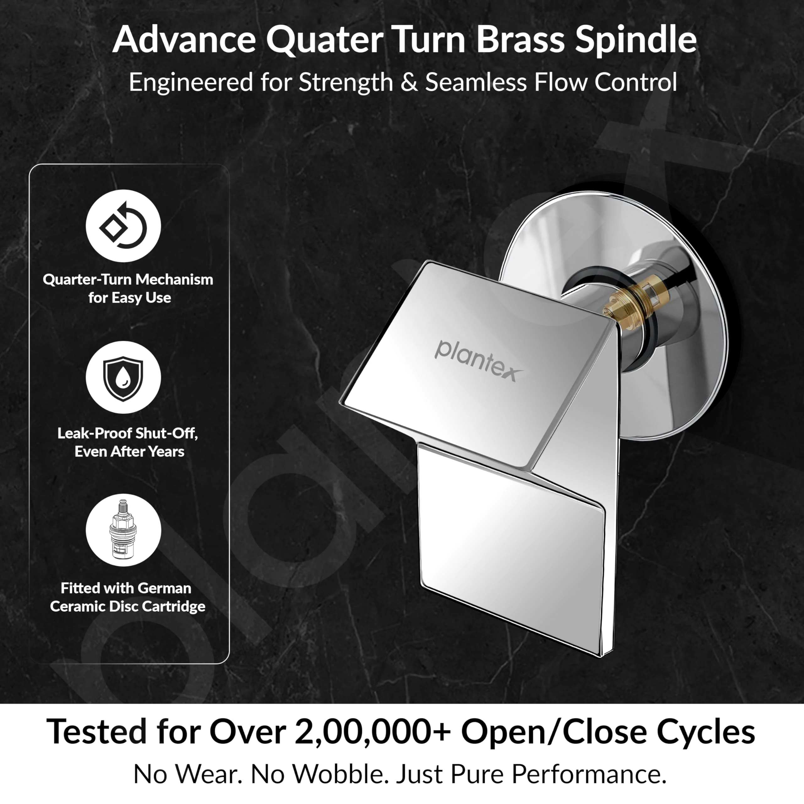 Plantex Angle Cocke for Bathroom/Urinal Flush Valve with Teflon Tape & Brass Wall Flange - 25mm Pure Brass, 7 Year Warranty (Commercial & Residential Use) - (PRI-320-Chrome) - Image 3