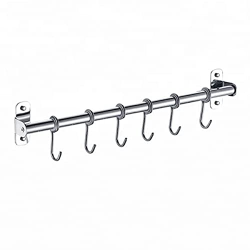Plantex Anti Rust 304 Grade Stainless Steel Hook Hanger Rail/Clothes Hanger for Wall/Hook Rail for Bathroom and Kitchen (Silver) - Image 6