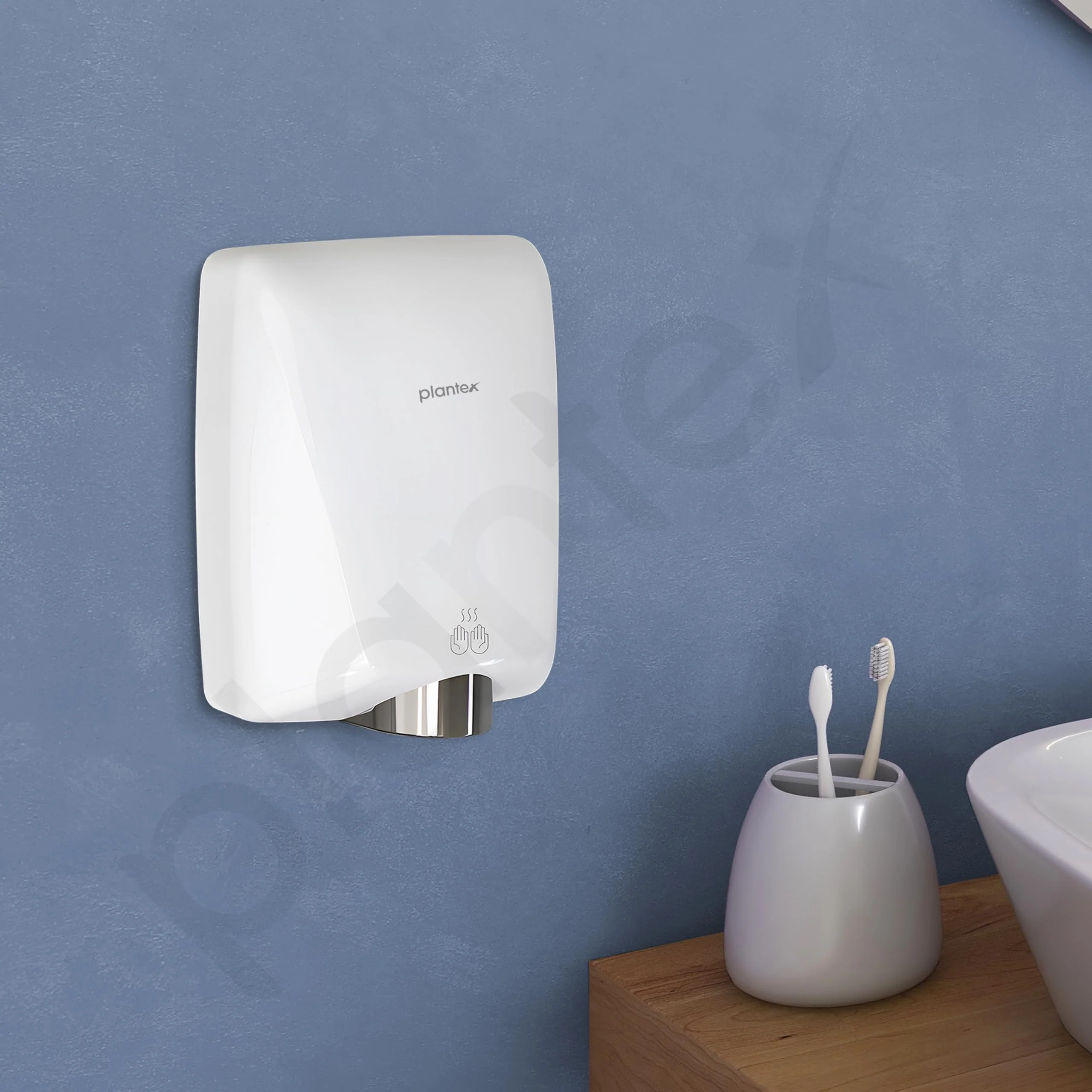 Plantex Automatic Hand Dryer/1200W Small Hand Dryer Machine/Hand Wash Air Dryer for Bathroom/Office/Hotel/Commercial Use (White) - Image 5